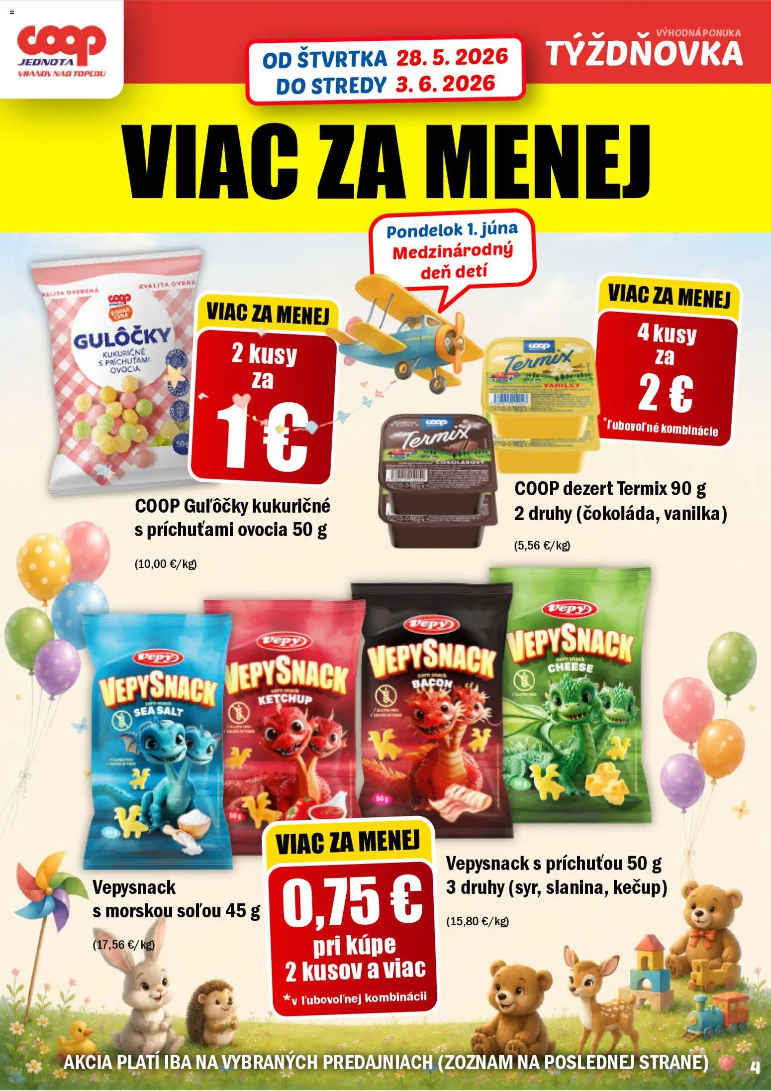Nové COOP Jednota akcie – leták je platný od 28.05.2026 | Strana: 4 | Produkty: Kečup