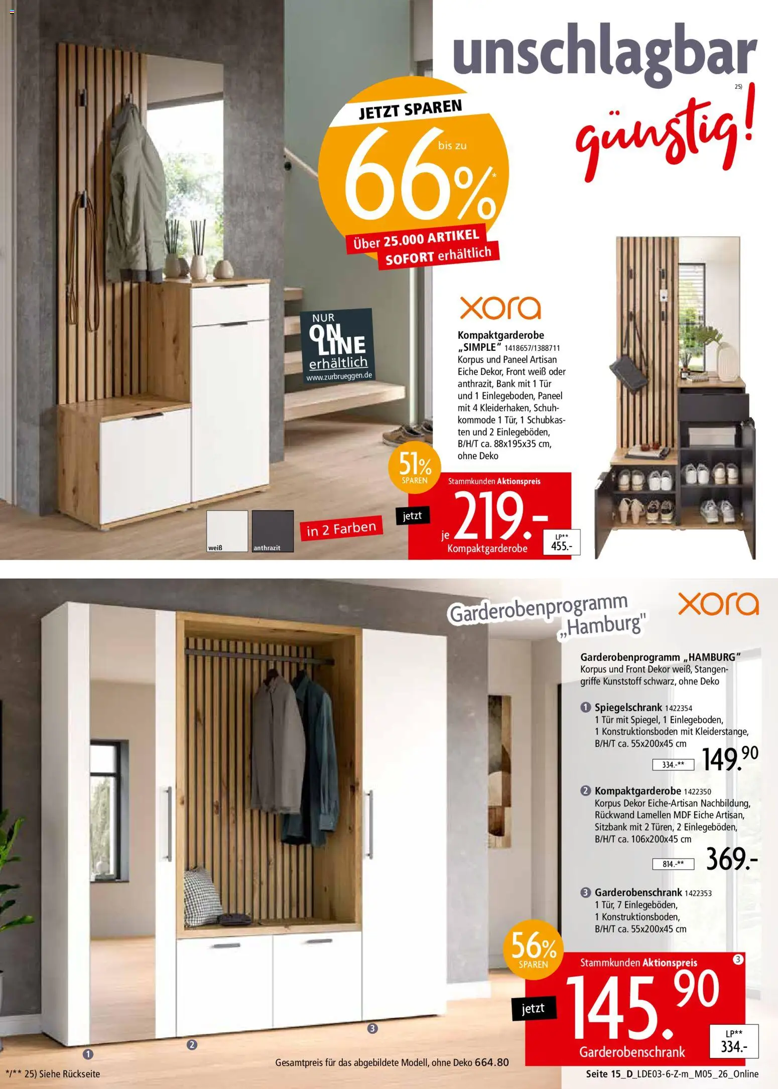 Zurbrüggen Prospekt 	 – gültig ab 28.03.2026 | Seite: 27 | Produkte: Sitzbank, Kommode, Tür, Spiegelschrank