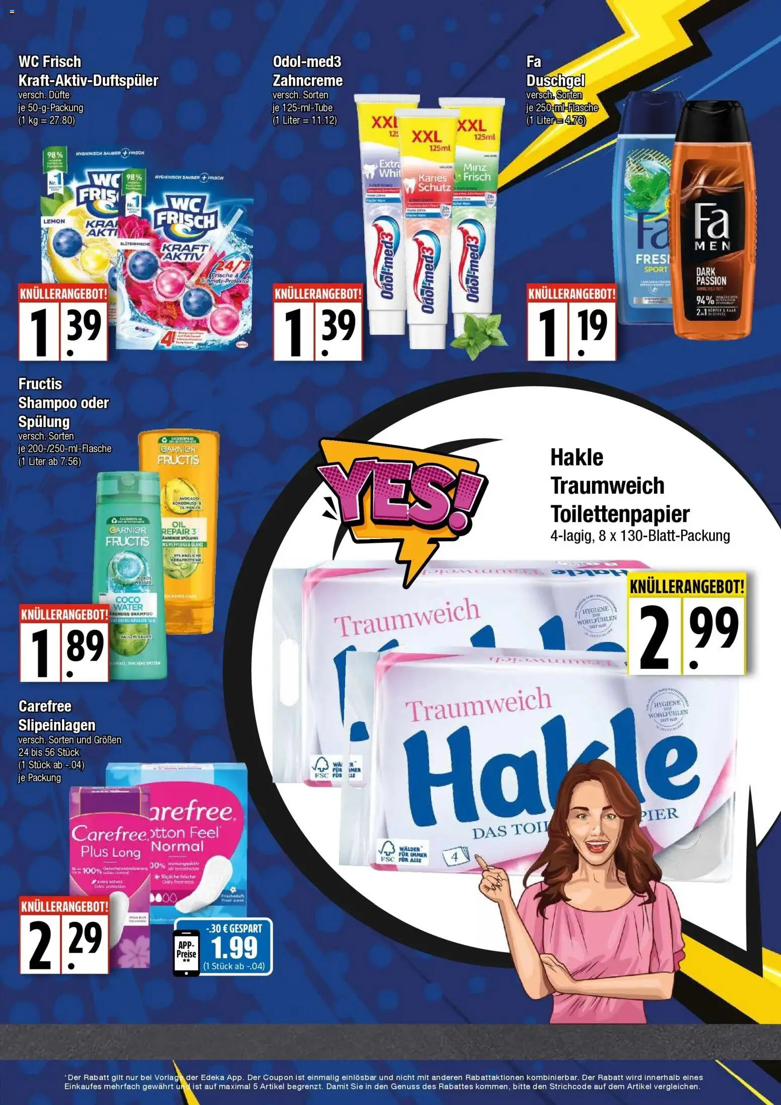 Edeka Prospekt Hamburg (ab 05.10.2026) » Angebote Online | Seite: 5 | Produkte: Shampoo, Wasser, Wc frisch, Toilettenpapier