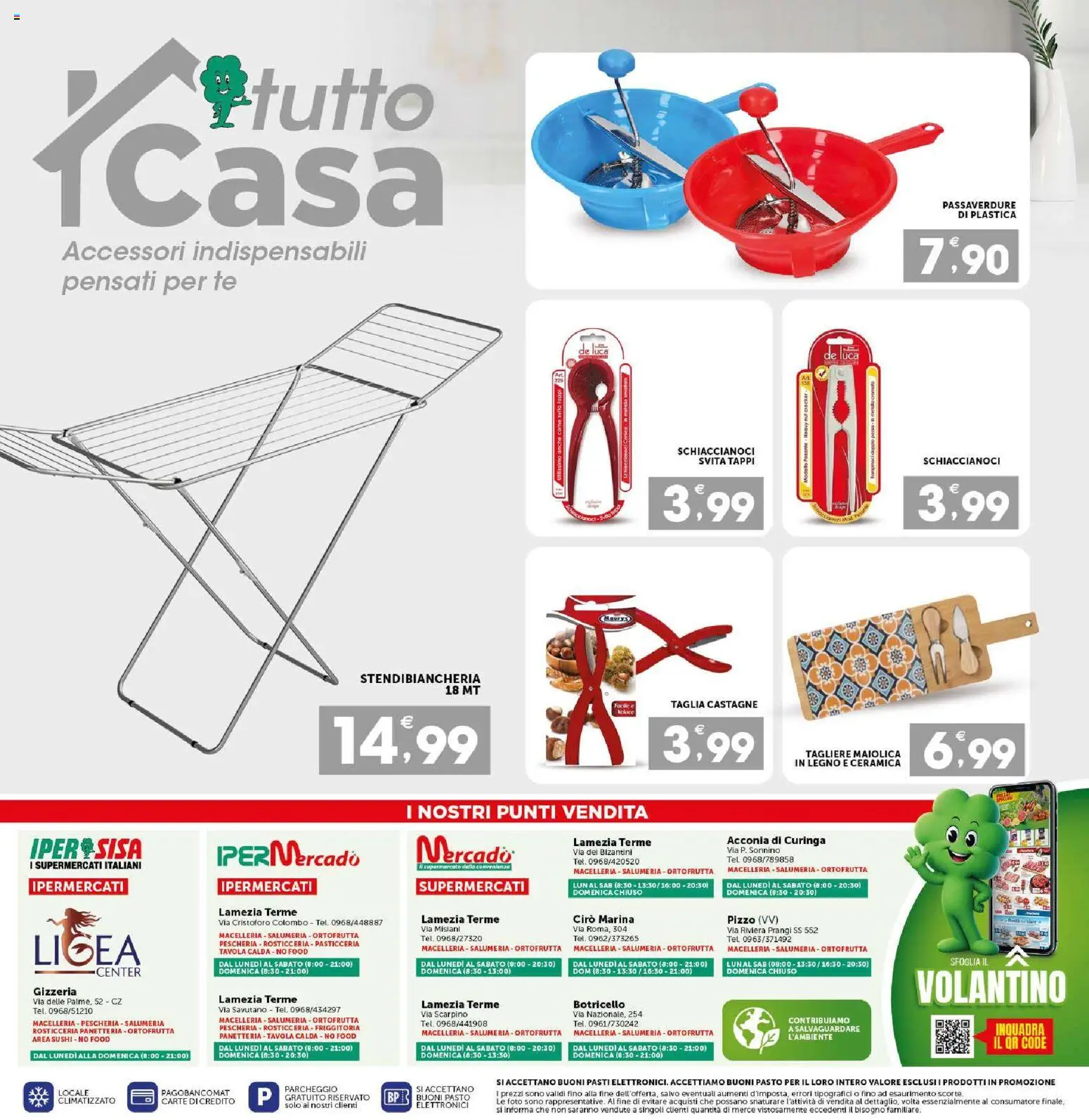 Volantino SISA del 15/10/2026 | Pagina: 20 | Prodotti: Tè, Stendibiancheria, Tagliere, Sushi