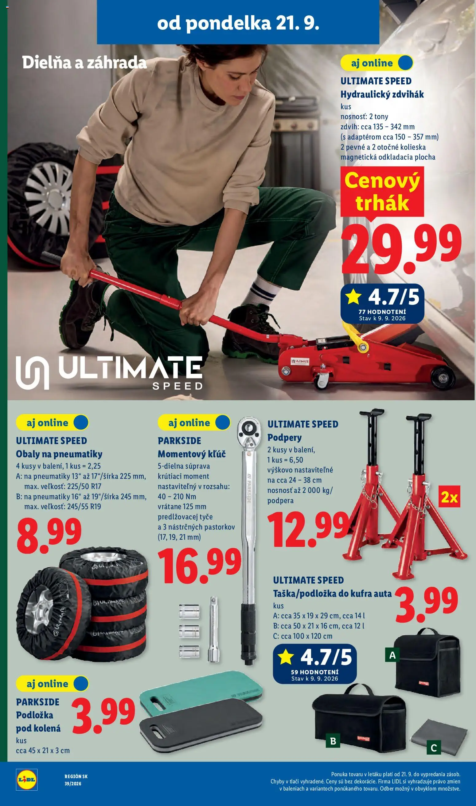 Nové Lidl akcie – leták je platný od 21.09.2026 | Strana: 52 | Produkty: Parkside