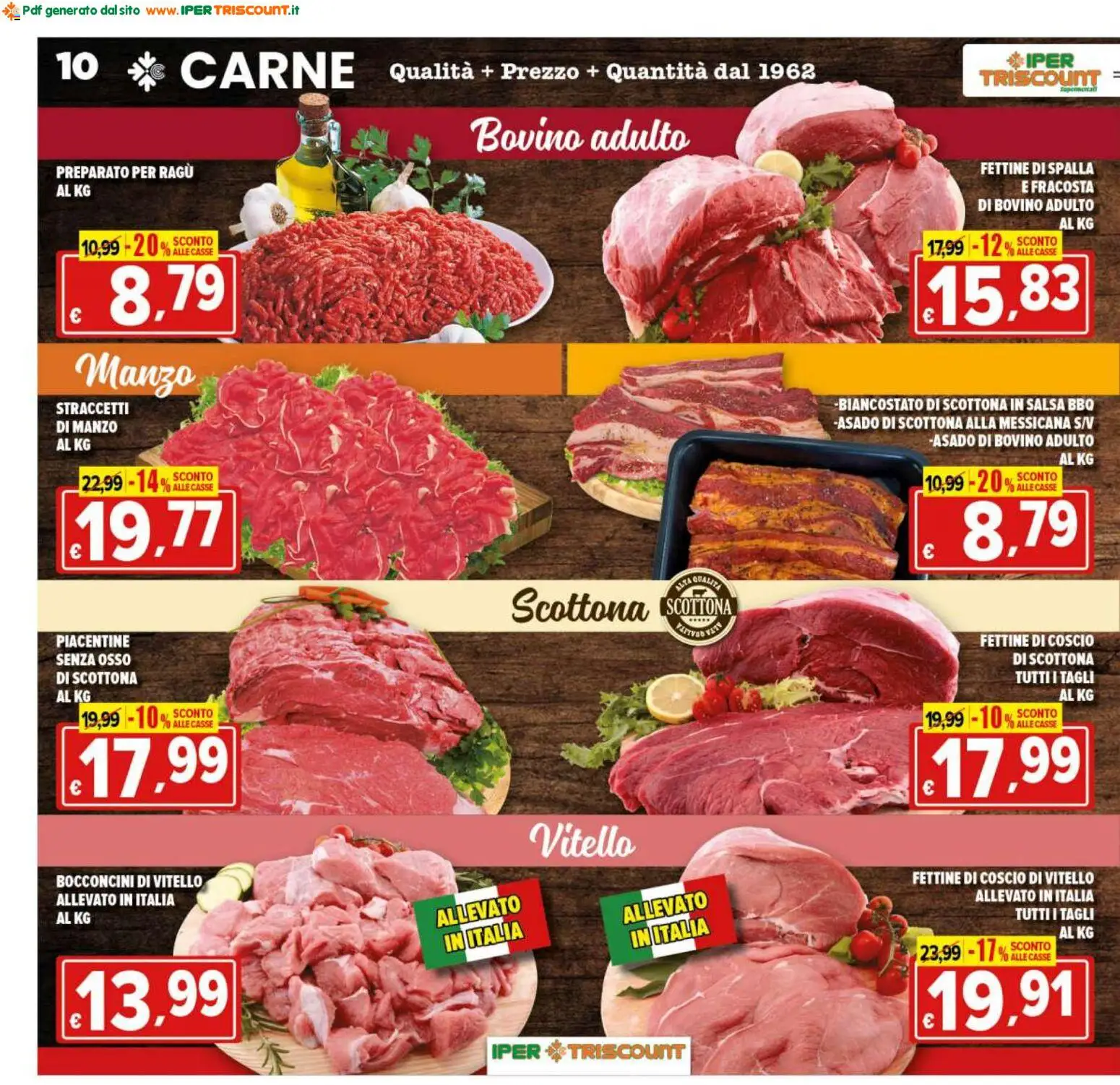 Volantino Ipertriscount del 20.05.2026 | Pagina: 10 | Prodotti: Salsa, Mango, Ragú, Vitello