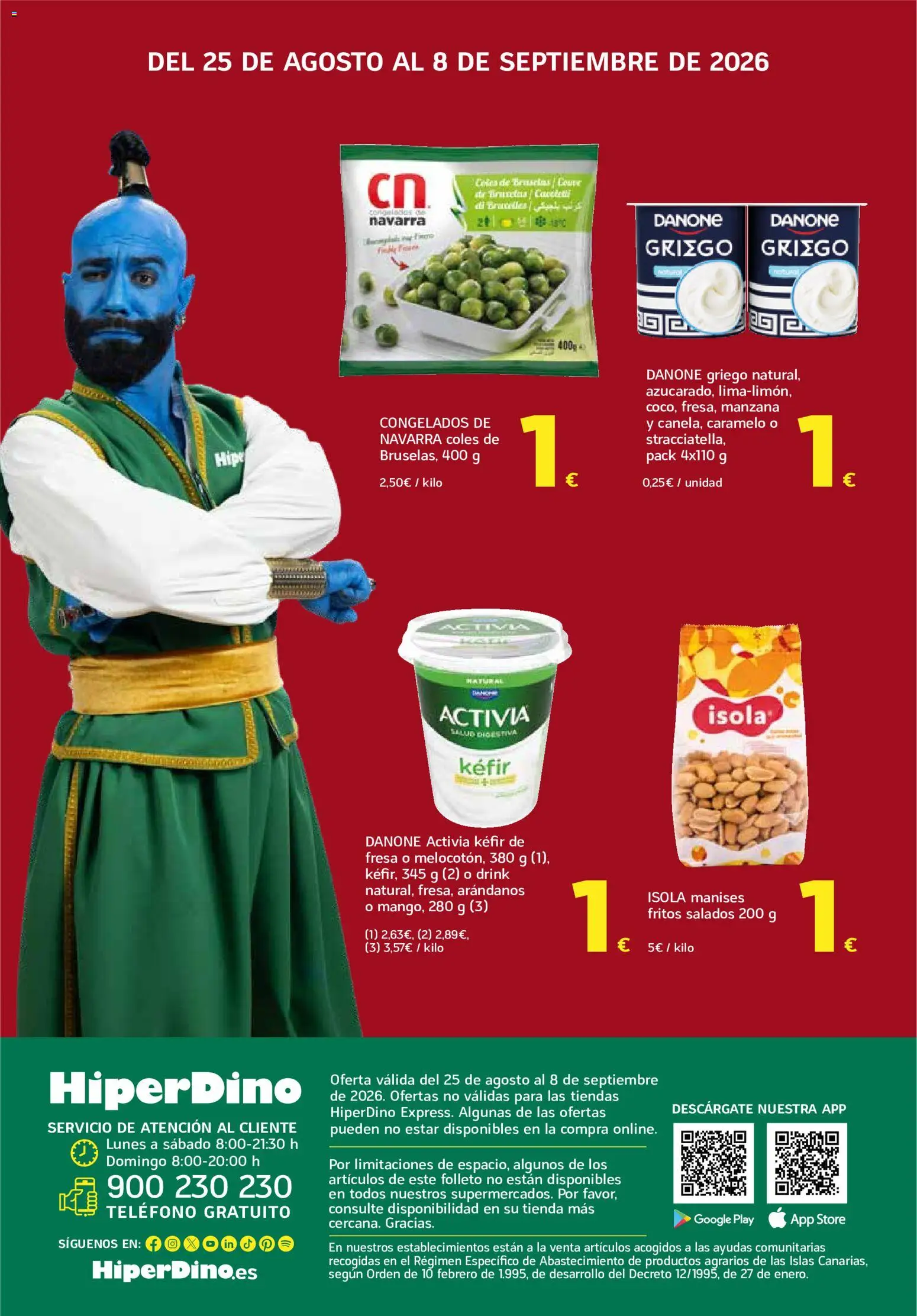 HiperDino Deseo Concedido │ válido desde el 25/08/2026 | Página: 12 | Productos: Kéfir, Manzana, Teléfono, Arándanos