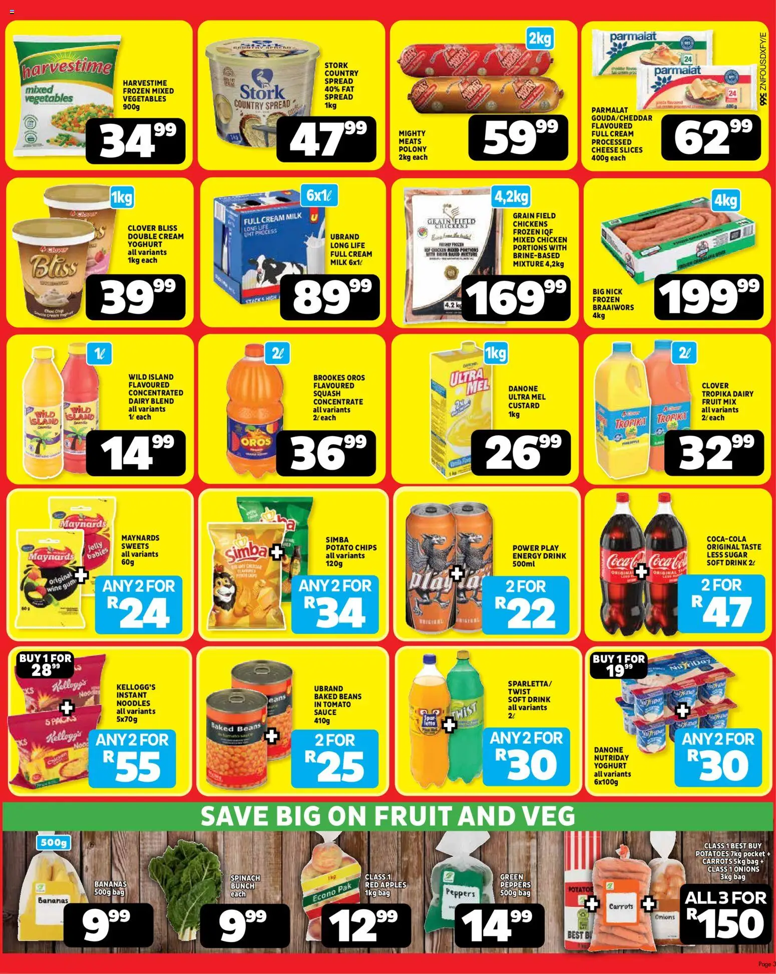New Usave catalogue – valid from 24/08/2026 | Page: 3 | Products: Yoghurt, Noodles, Chips, Onions