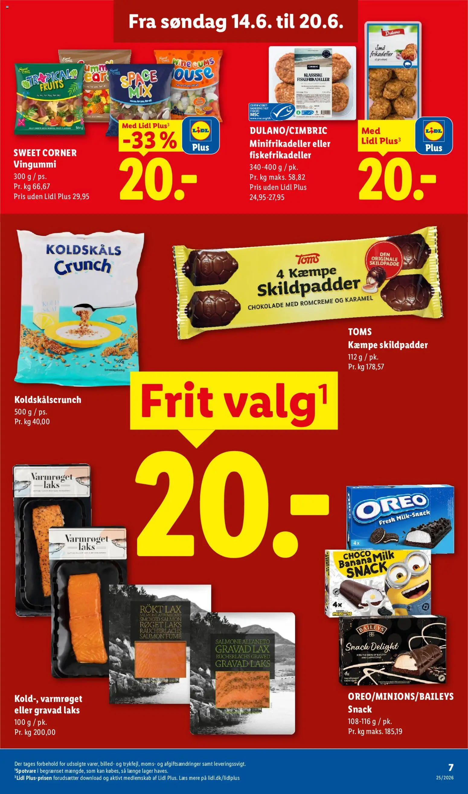 Lidl tilbudsavis – gyldig fra 18.06.2026 | Side: 21 | Produkter: Chokolade, Fiskefrikadeller, Søm, Oreo