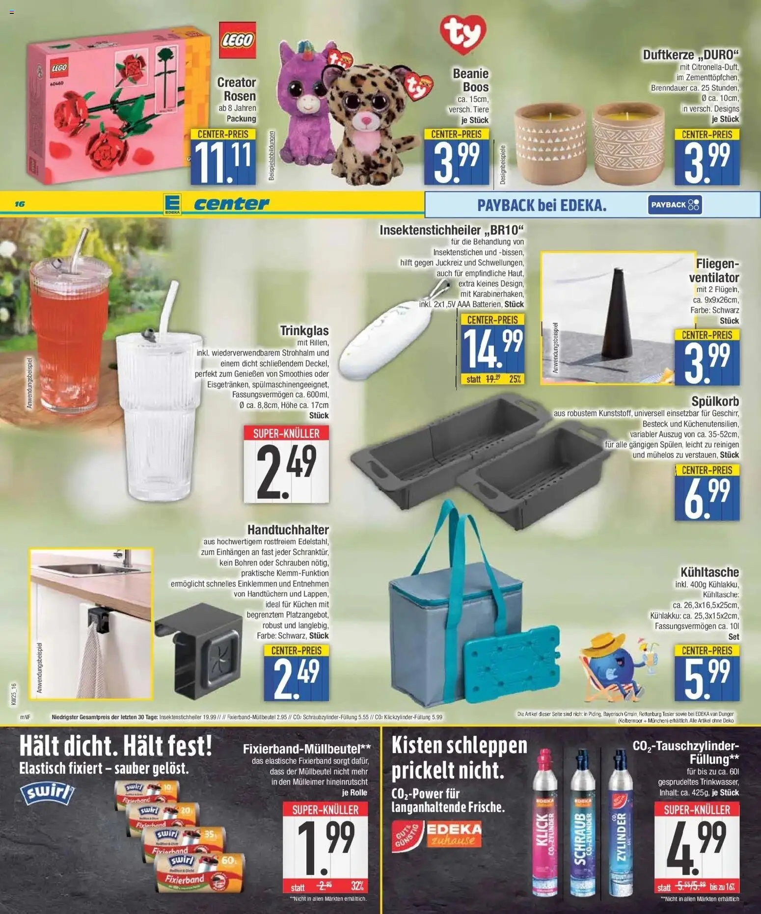 E center Prospekt Meitingen – gültig ab 15.06.2026 | Seite: 16 | Produkte: Ventilator, Handtuchhalter, Kuchen