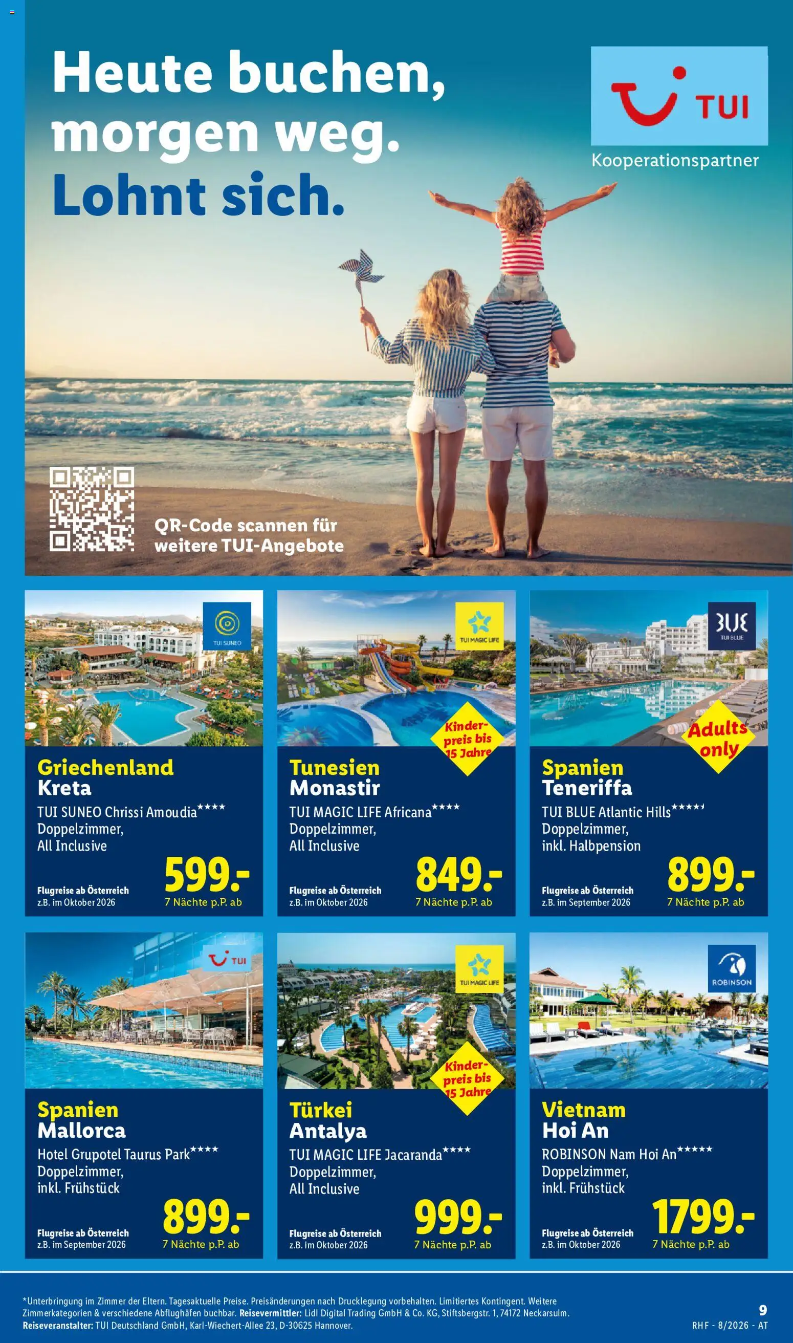 Lidl August Reise - Highlights gültig ab 29.07.2026 | Seite: 9