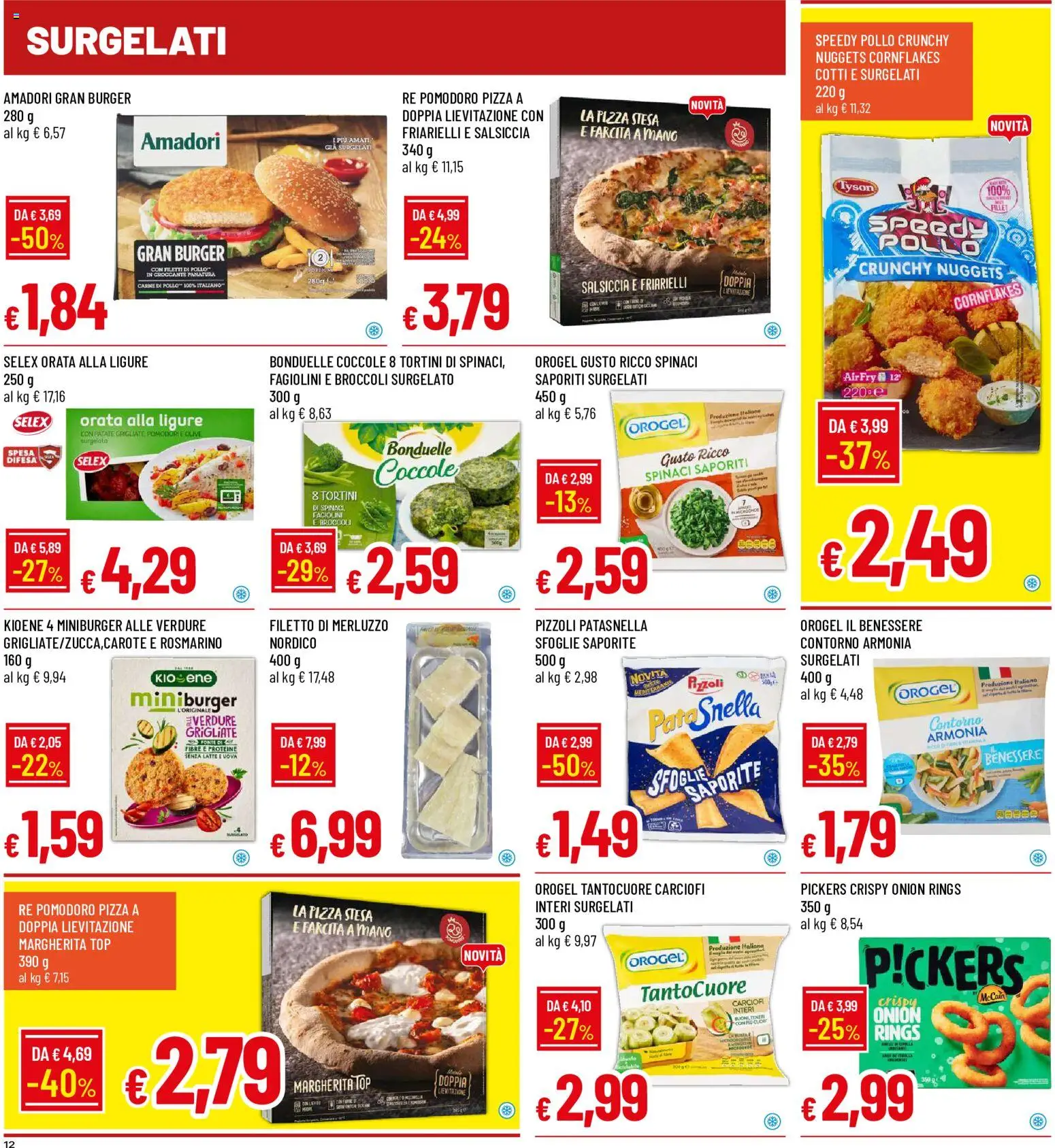 Volantino Galassia del 17/08/2026 | Pagina: 12 | Prodotti: Merluzzo, Verdure, Pomodori, Carciofi