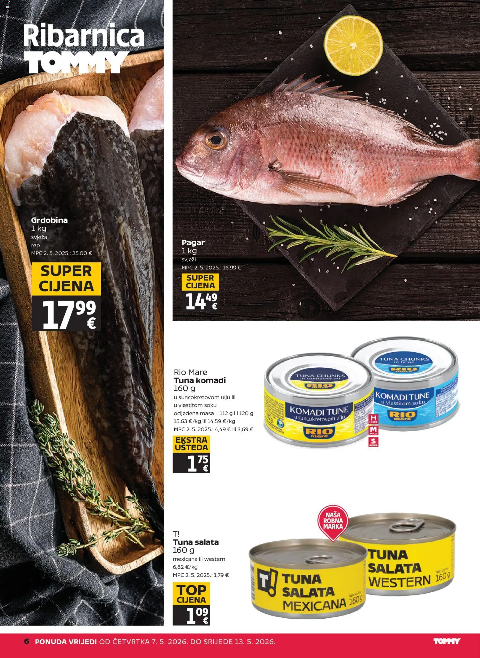 Tommy katalog | vrijedi od 07.05.2026 | Stranica: 6 | Proizvodi: Rio Mare, Salata, Tuna