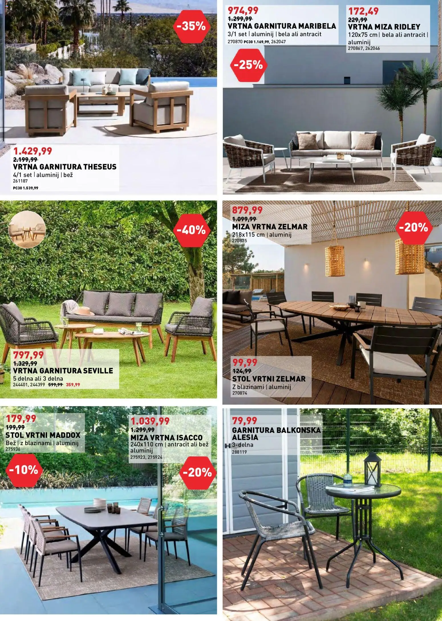 Novi Inpos katalog ponudbe – veljaven od 09.07.2026 | Stran: 7 | Izdelki: Vrtna garnitura, Miza, Stol