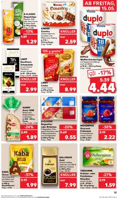 Kaufland DE - DE Folder Köln - Voorbeeld van een folder van Kaufland DE, geldig van 15.05.2026 | Pagina: 33 | Producten: Chips, Baguette, Kinder, Gyömbér shot