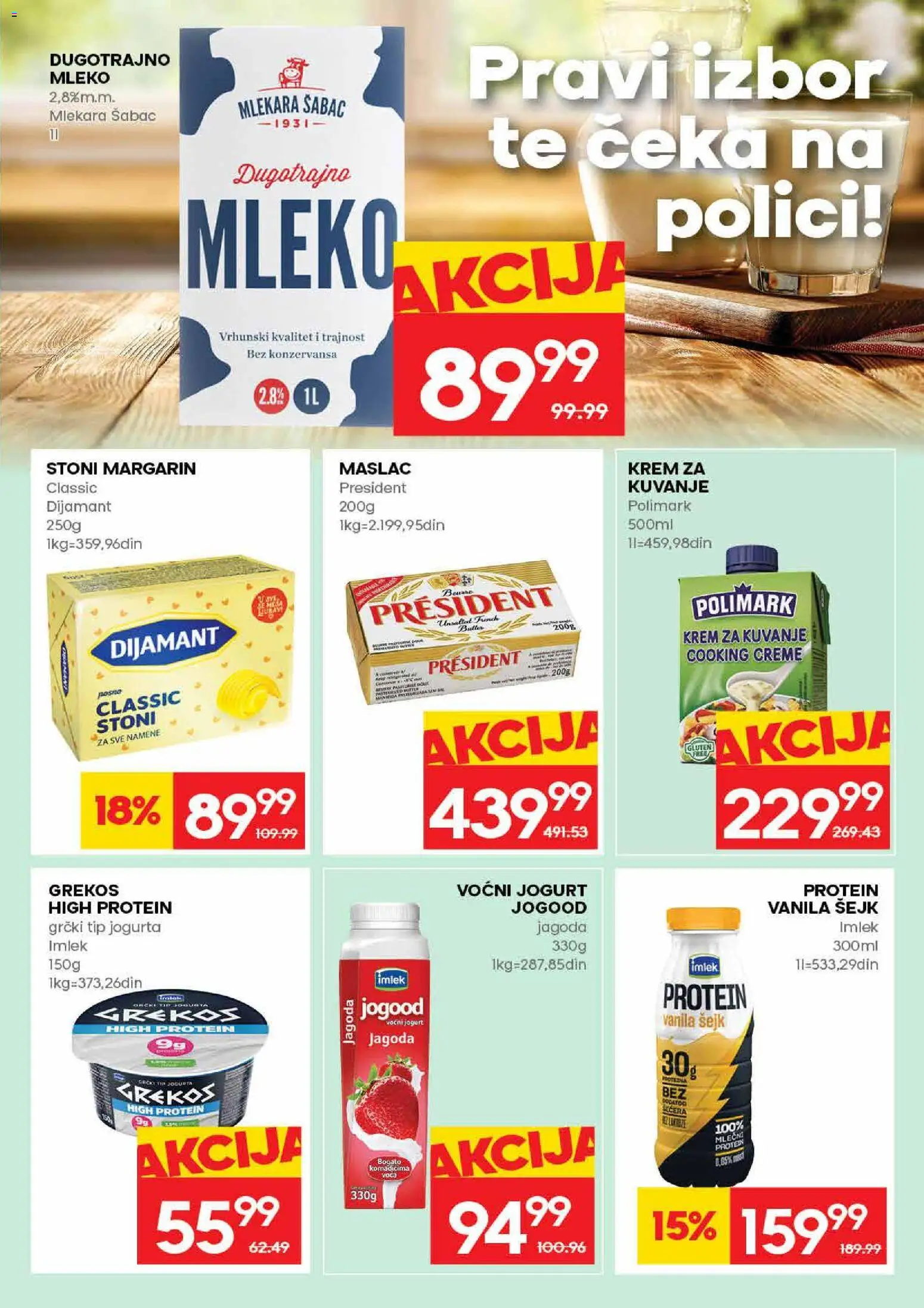 Idea katalog - važi od 09.04.2026 | Strana: 13 | Proizvode: Maslac, Dugotrajno mleko, Margarin, Jogurt