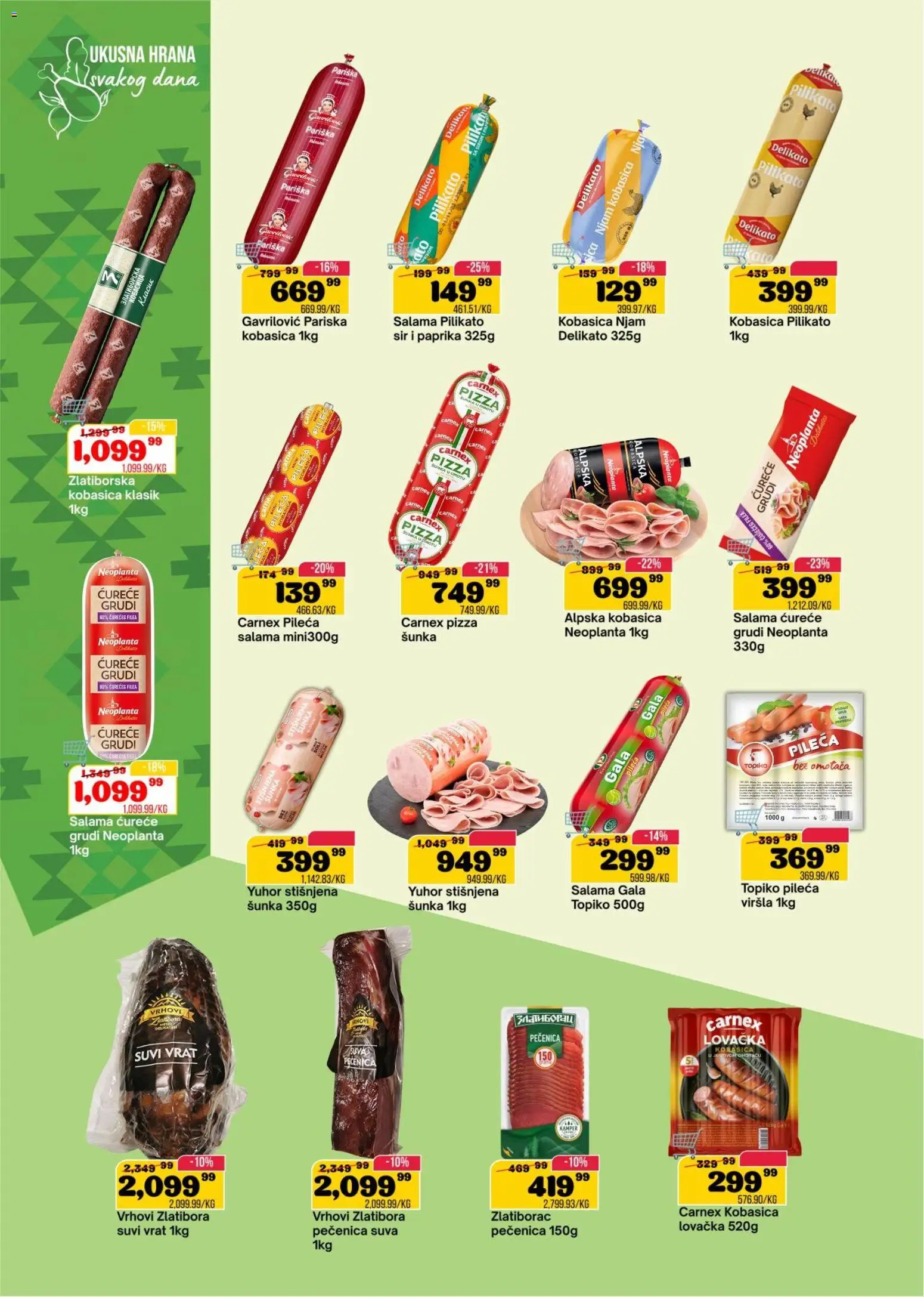 Senta Promet katalog - važi od 17.06.2026 | Strana: 6 | Proizvode: Paprika, Suvi vrat, Šunka, Pečenica