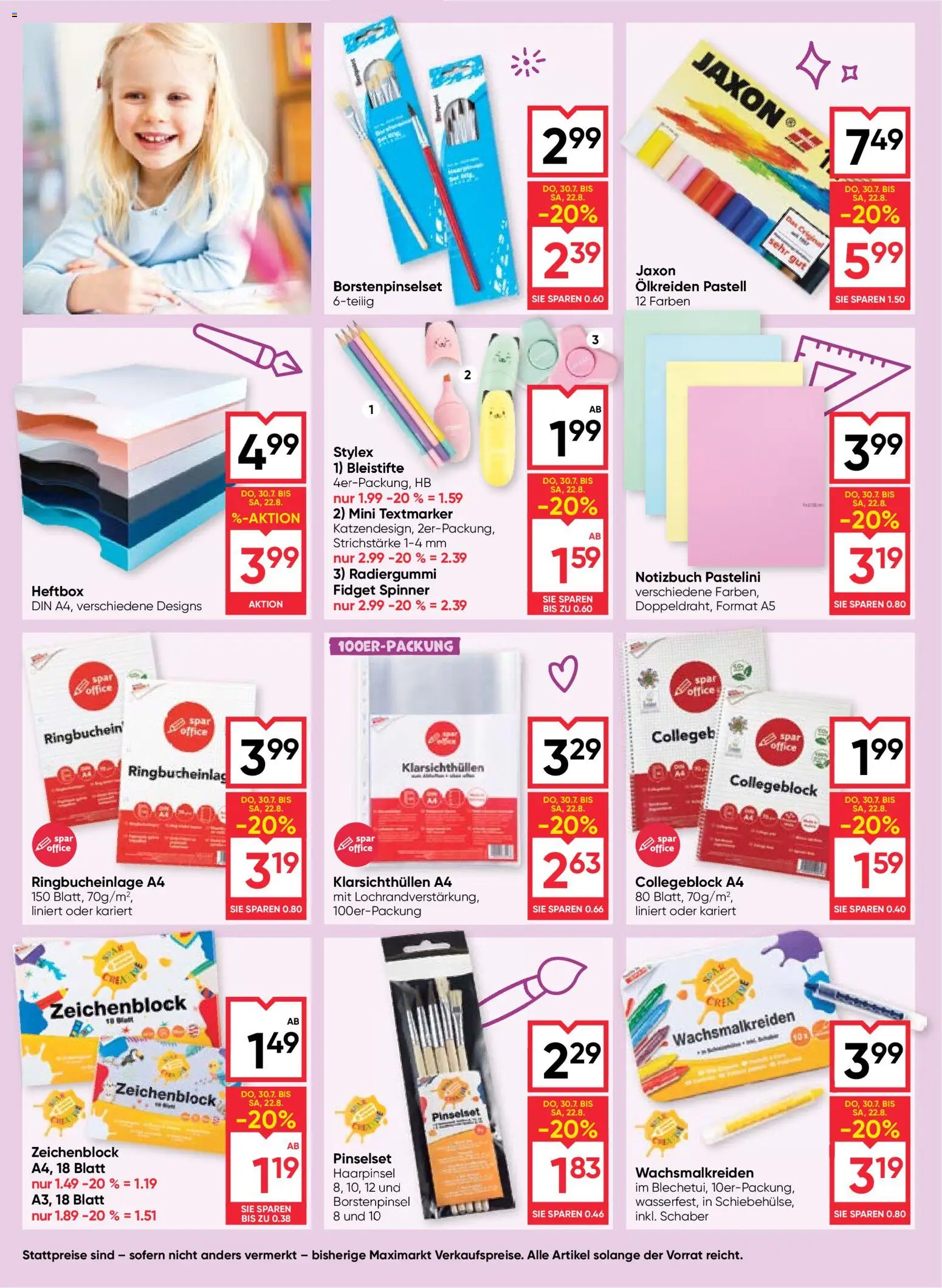 Maximarkt Bereit für die Schule gültig ab 30.07.2026 | Seite: 8 | Produkte: Notizbuch