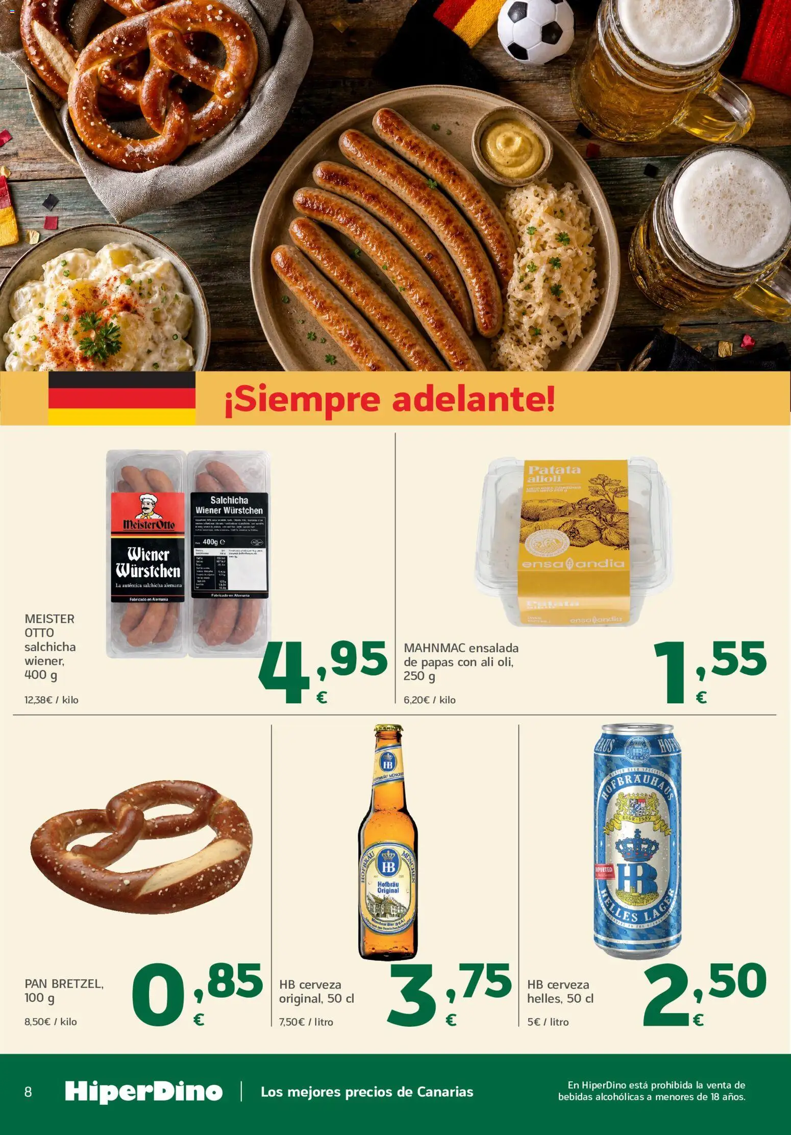 HiperDino folleto │ válido desde el 09.06.2026 | Página: 8 | Productos: Pan, Cerveza, Ensalada