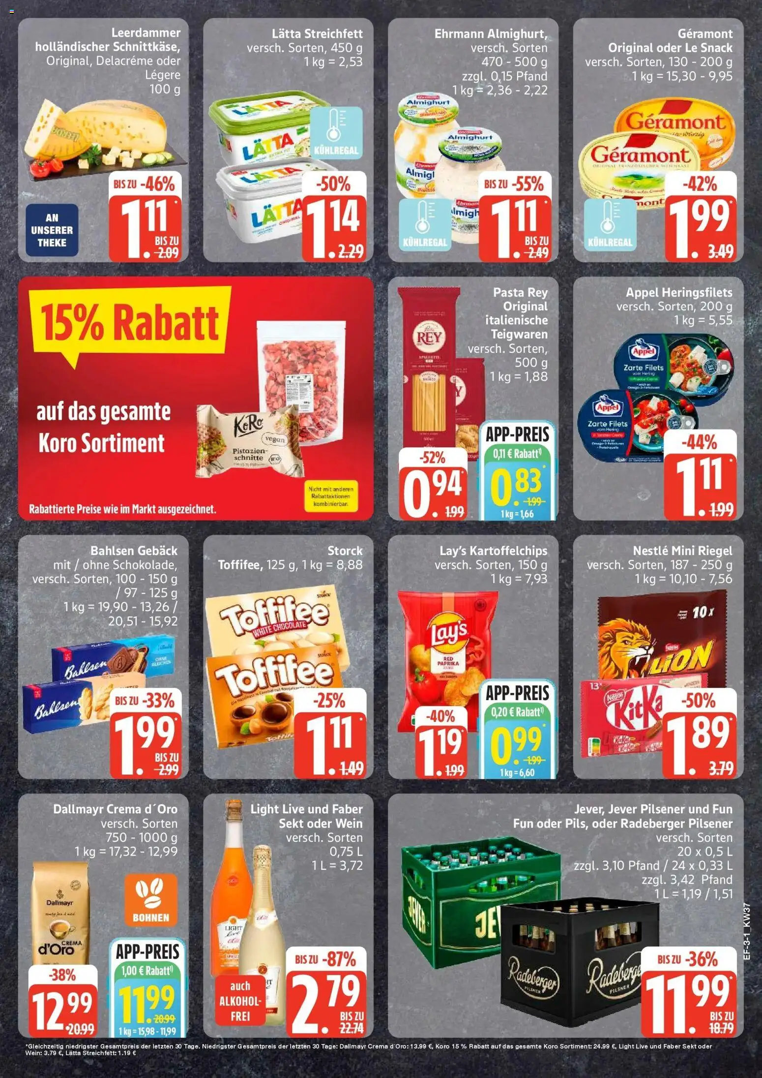 Edeka Prospekt Ascheberg (ab 07.09.2026) » Angebote Online | Seite: 3 | Produkte: Pistazien, Jever, Toffifee, Wein
