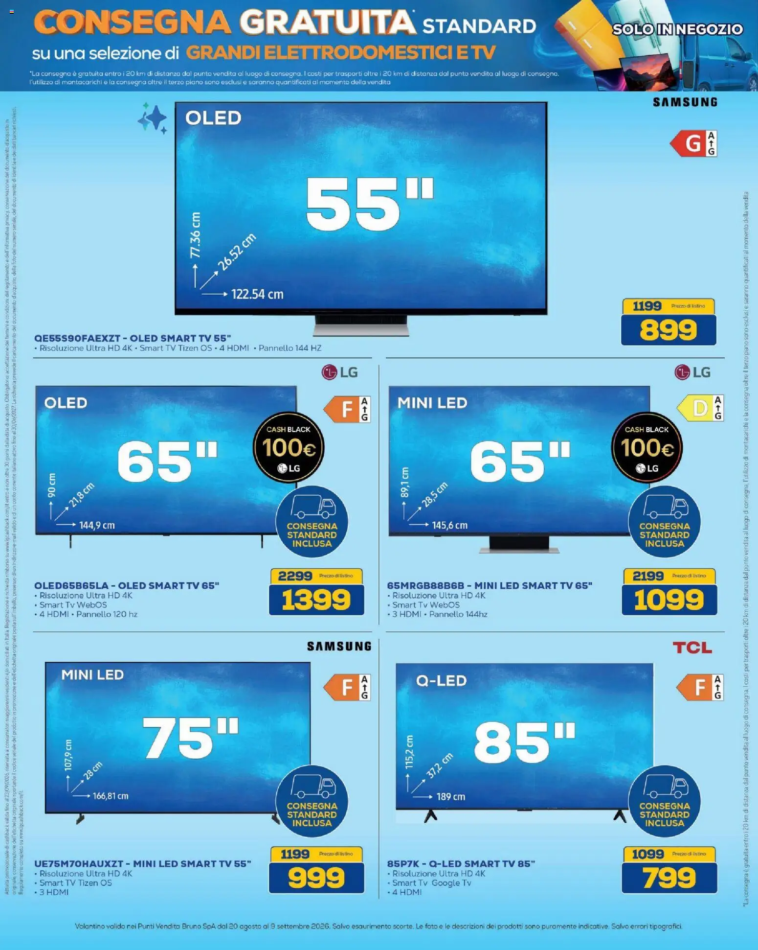 Volantino BRUNO del 20/08/2026 | Pagina: 19 | Prodotti: smart TV, Data, TV, Samsung