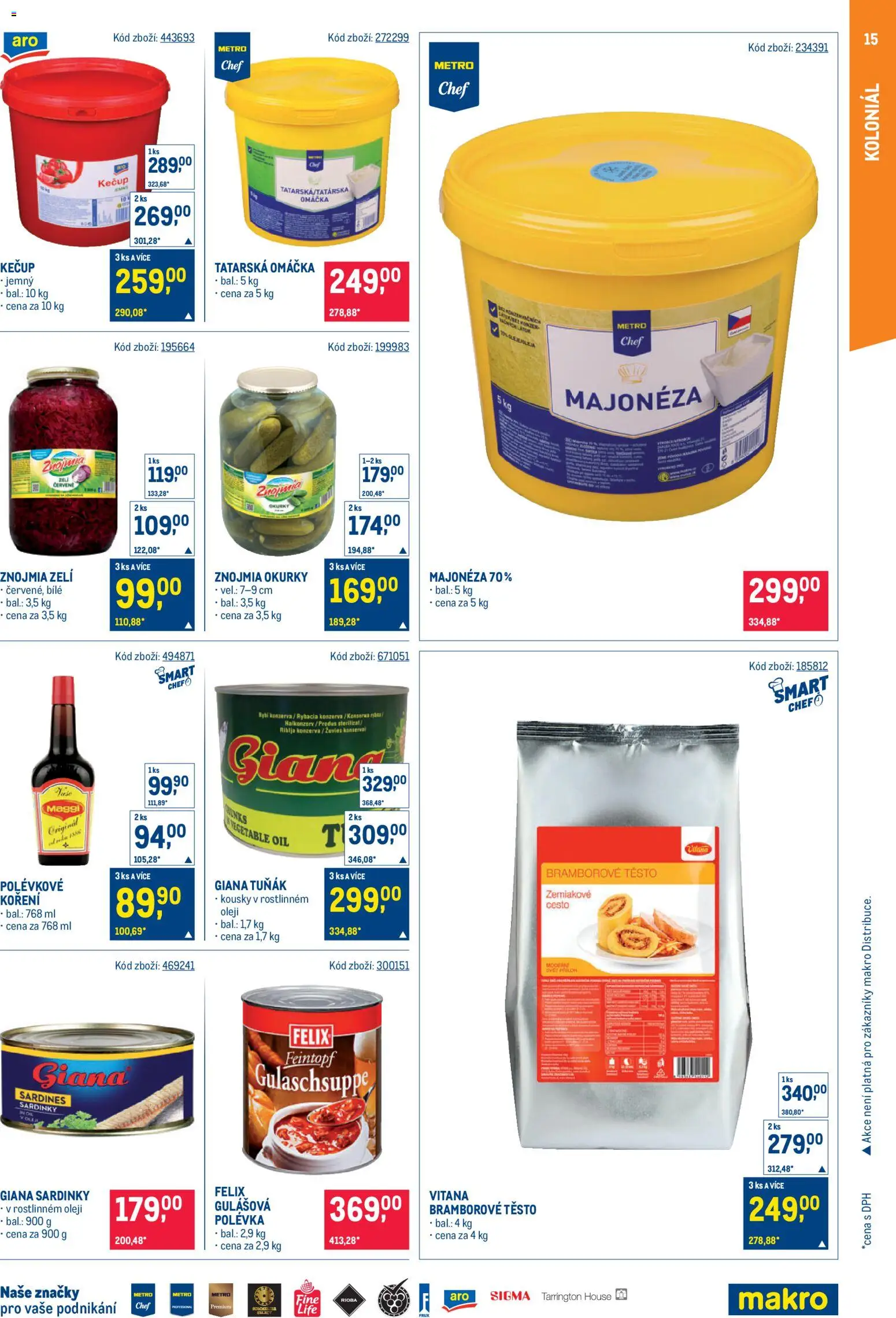 Makro leták - Gastronomie od 17.06.2026 | Strana: 15 | Produkty: Tuňák, Kečup, Rama, Tatarská omáčka