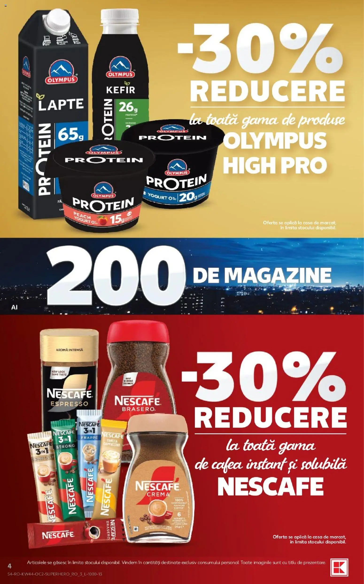 Noul catalog Kaufland – valabil de la 28.10.2026 | Pagină: 4 | Produse: Proteine, Aplică, Cappuccino, Cremă