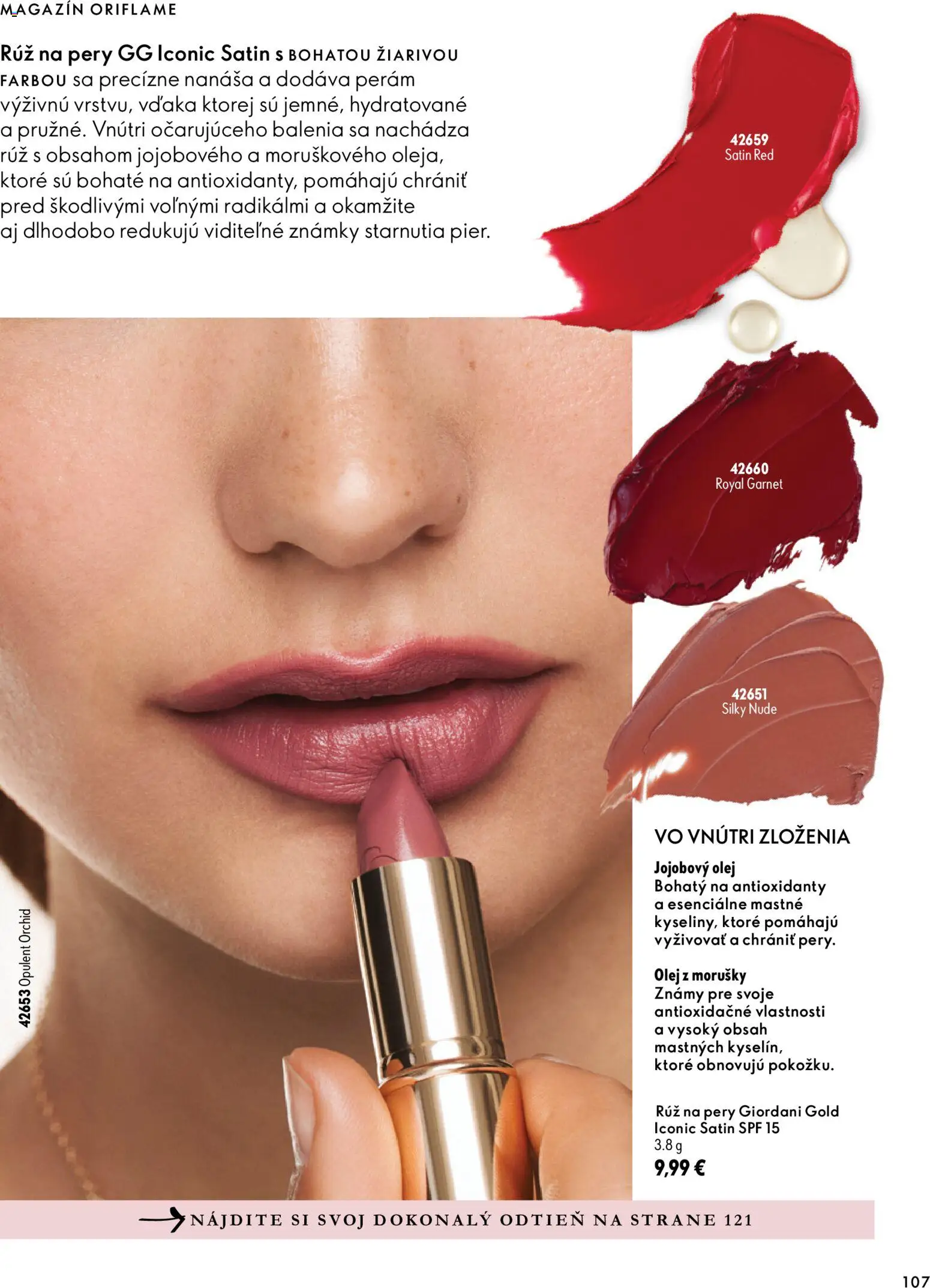 Nové Oriflame akcie – leták je platný od 30.09.2026 | Strana: 107 | Produkty: Olej, Rúž na pery