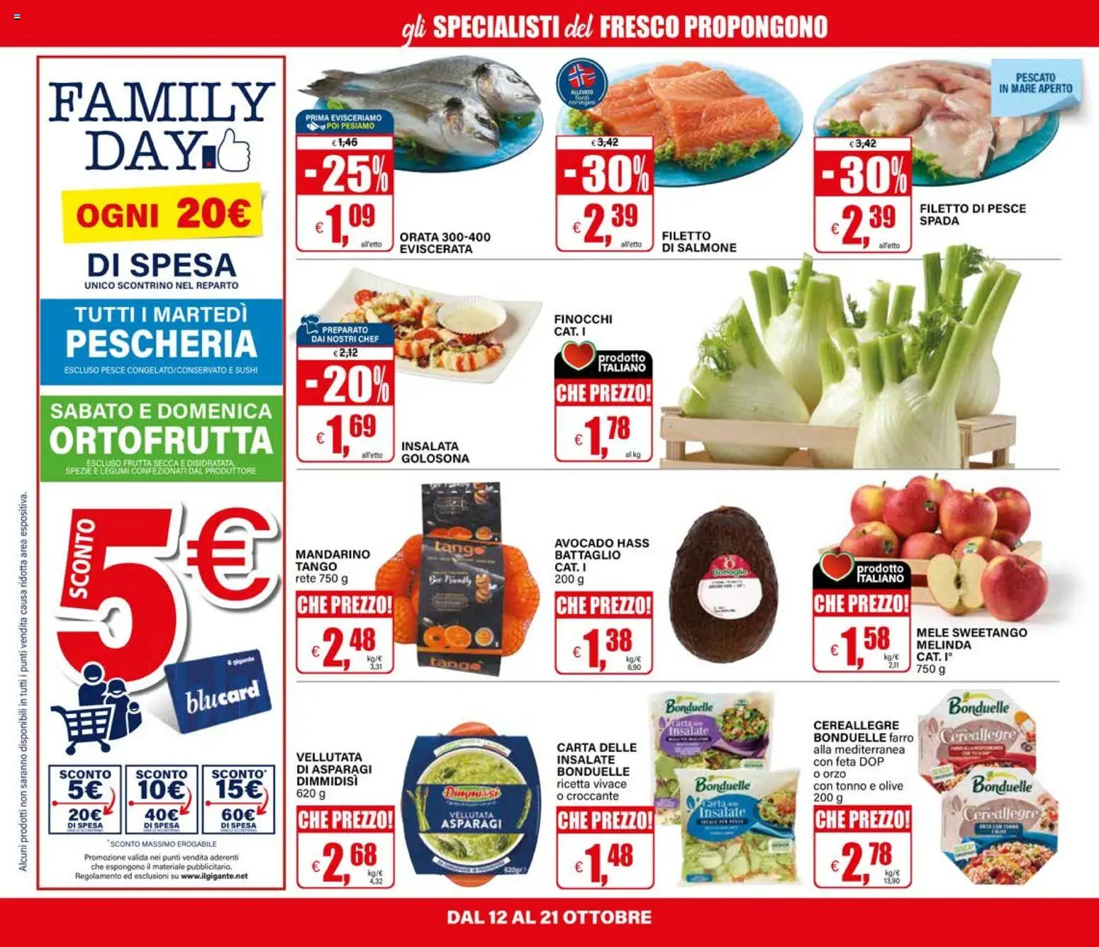 Volantino Il Gigante del 12/10/2026 | Pagina: 22 | Prodotti: Legumi, Mele, Salmone, Insalata