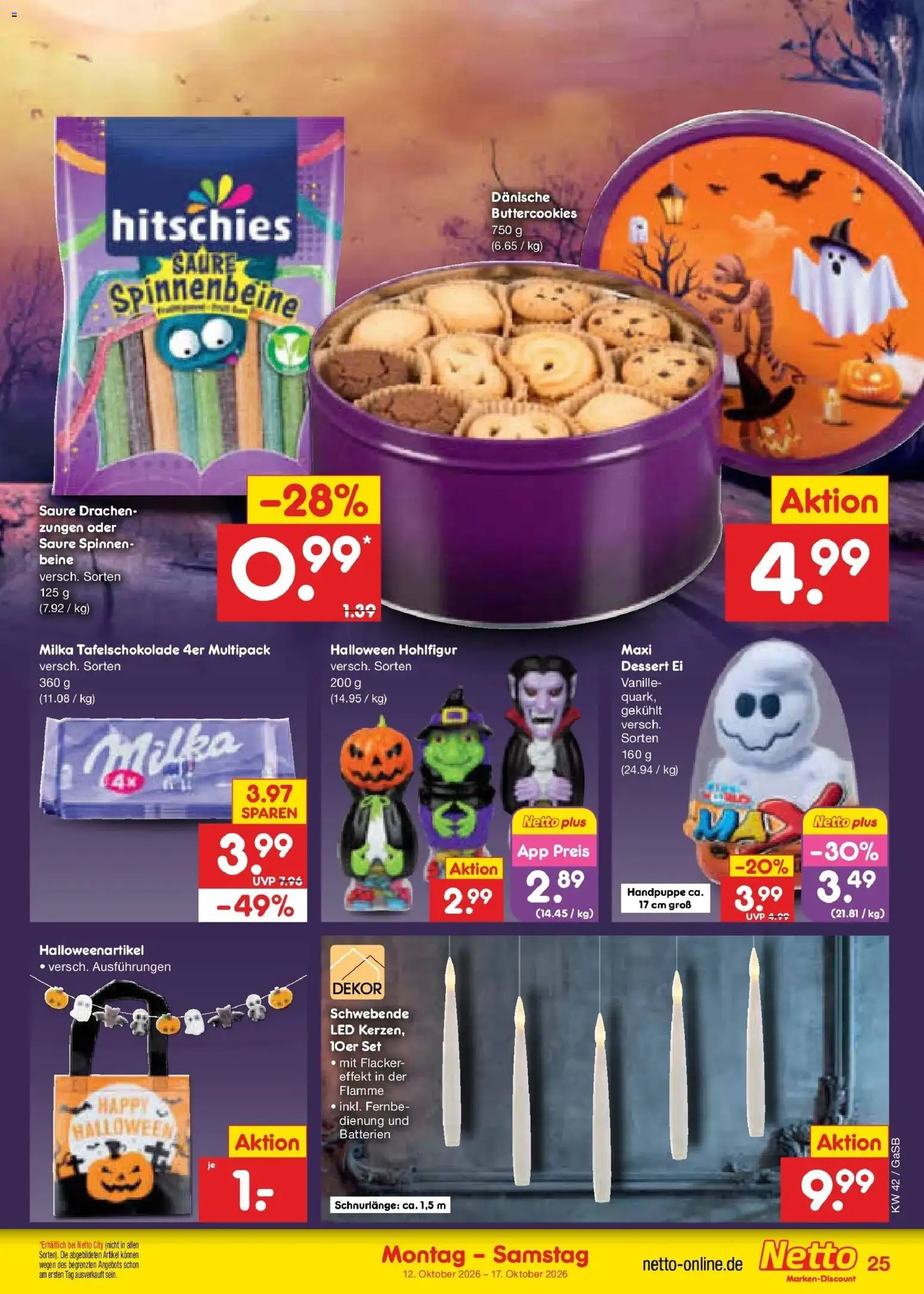 Netto Marken-Discount Prospekt Oldenburg (ab 12.10.2026) » Angebote | Seite: 33 | Produkte: Batterien, Milka, Vanille