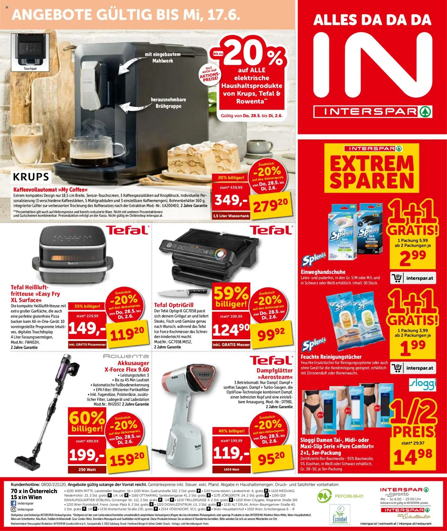 Interspar Flugblatt - Wien gültig ab 29.05.2026 | Seite: 16 | Produkte: Uhr, Pizza, Fisch, Reinigungstücher