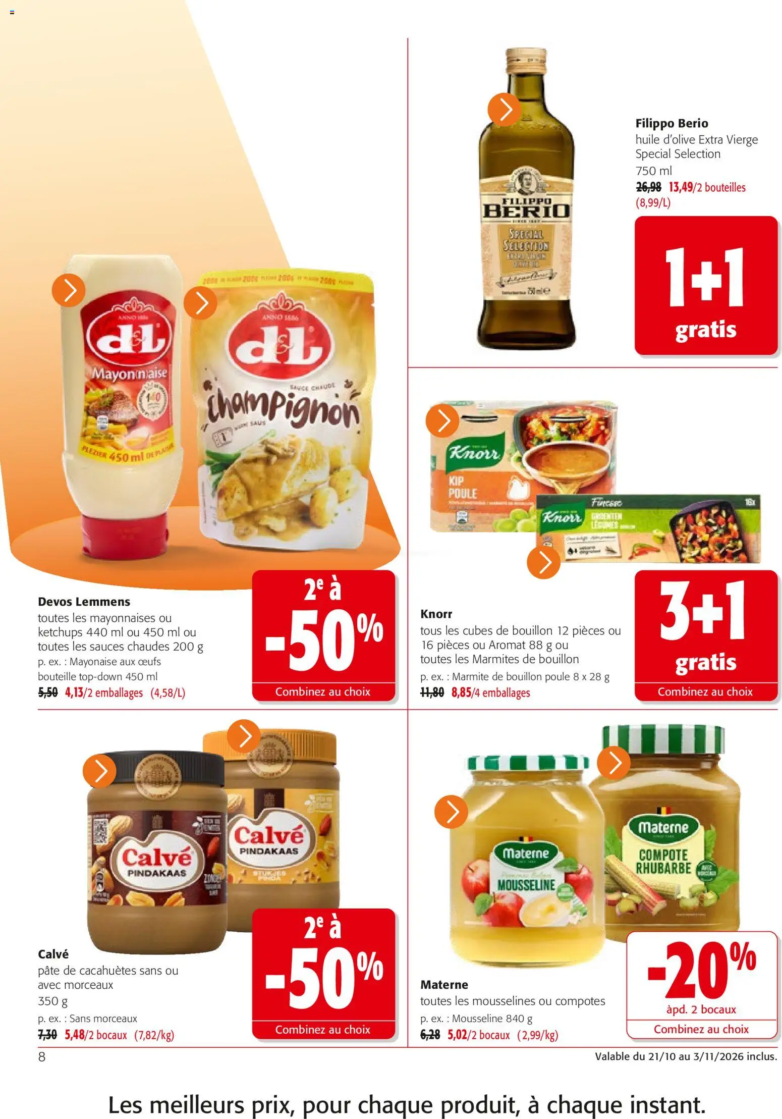 {H1} | Page: 8 | Produits: Sauces, Bouillon, Huile d’olive extra vierge, Bouteille