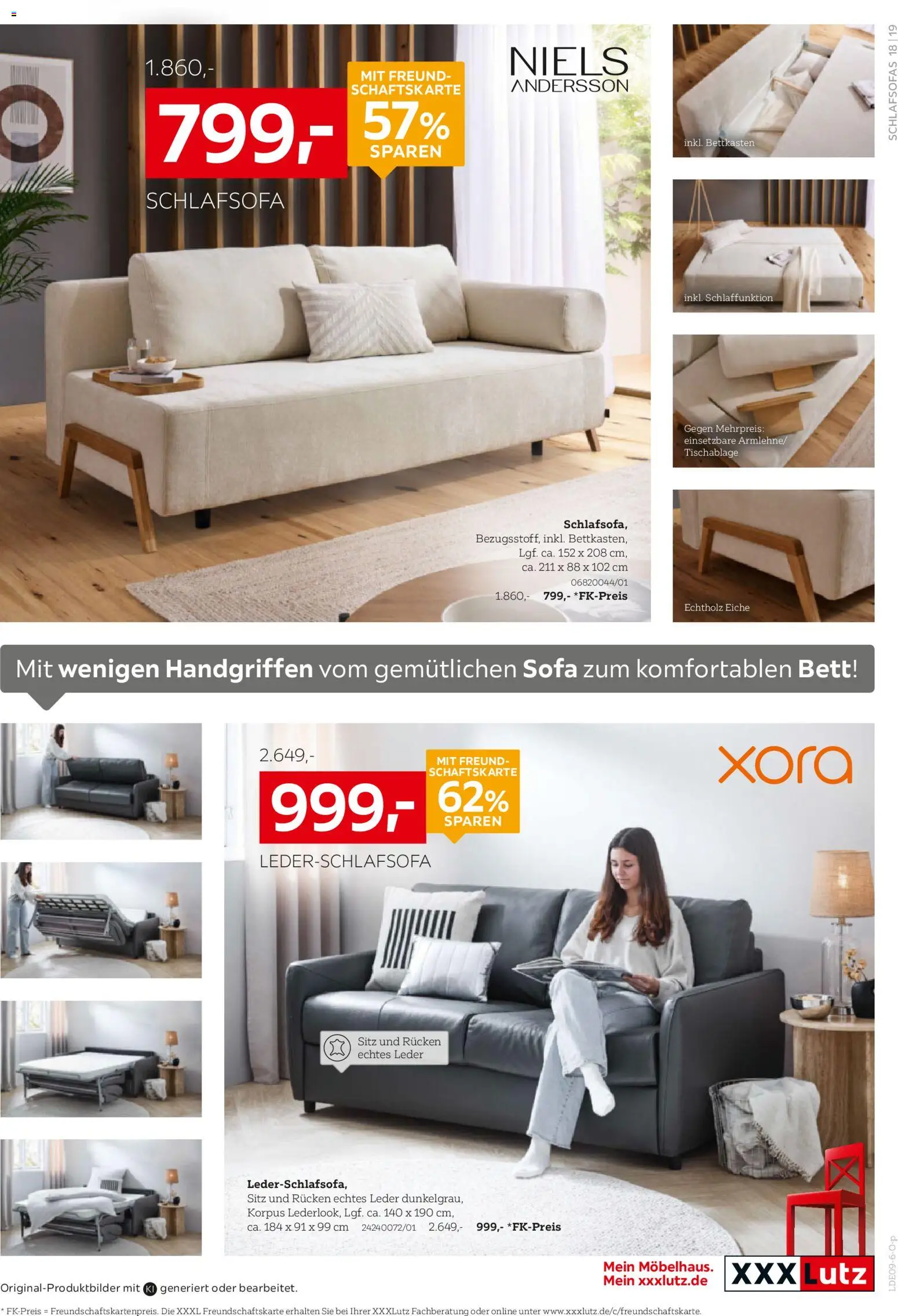 XXXLutz Polstermöbeltesterinnen und -tester gesucht! – gültig ab 29.08.2026 | Seite: 19 | Produkte: Top, Schlafsofa, Bett, Sofa