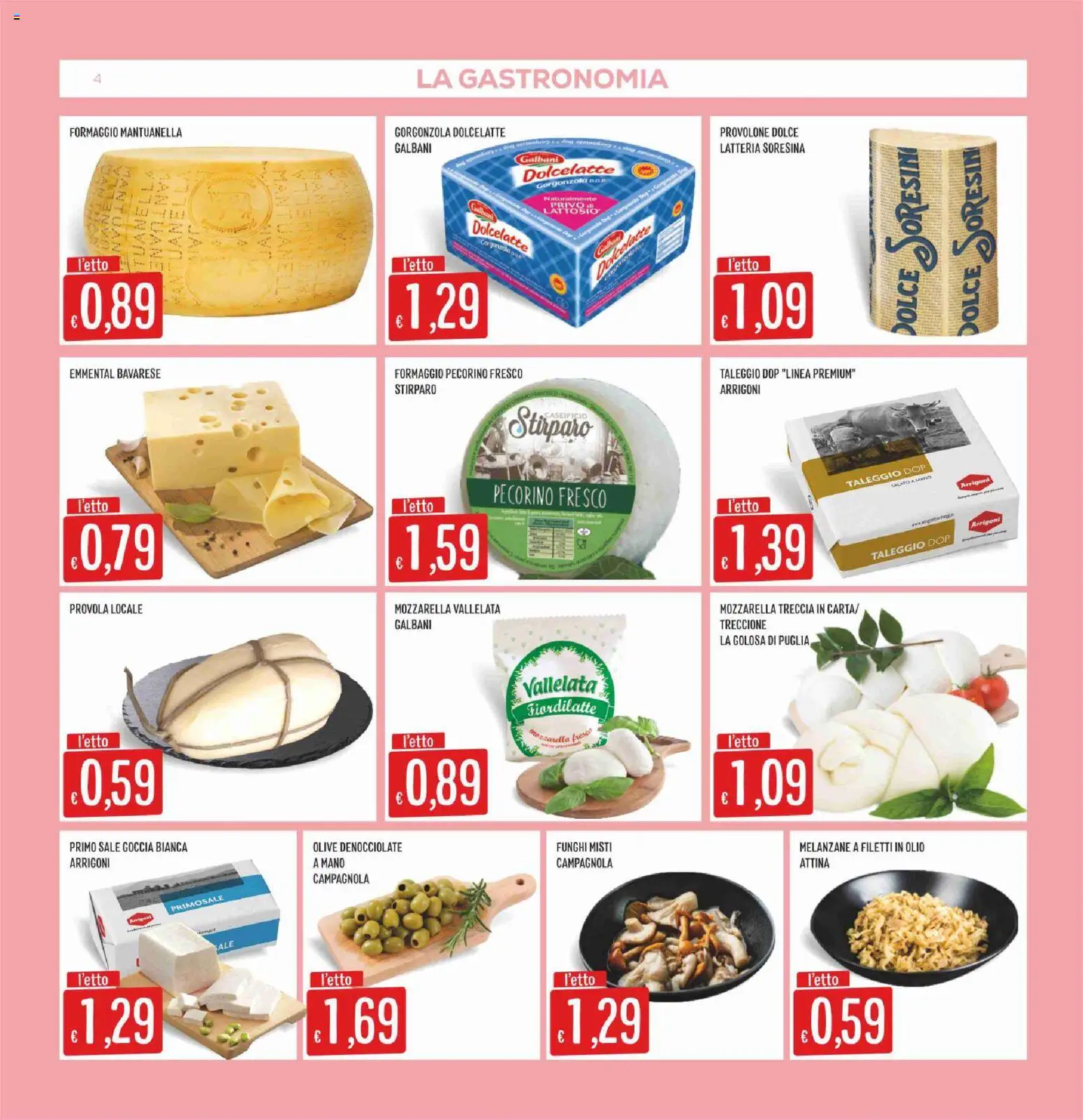 Volantino SISA del 28.05.2026 | Pagina: 4 | Prodotti: Provolone, Olio, Funghi, Provola