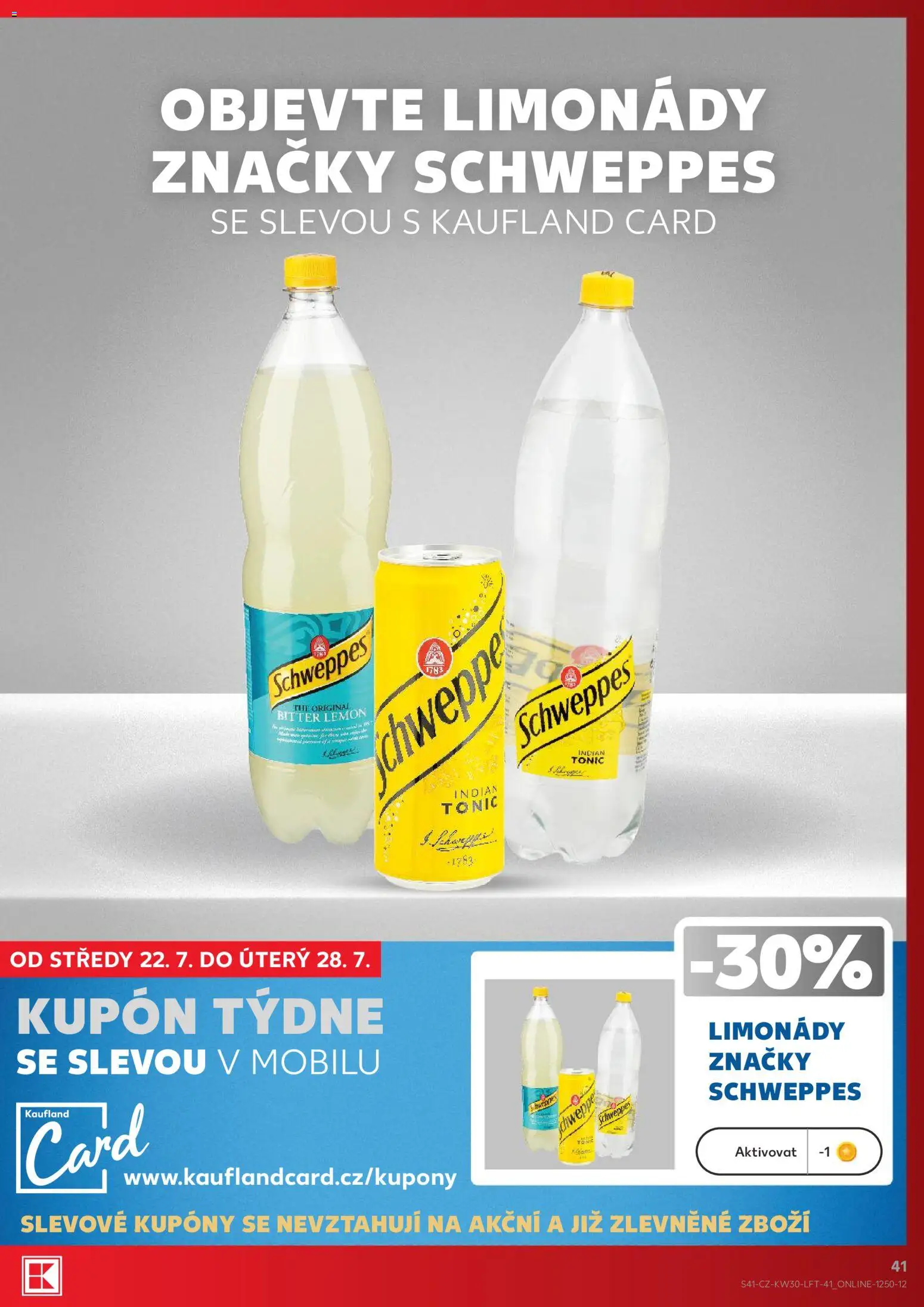 Kaufland leták od 22.07.2026 | Strana: 41 | Produkty: Tonic Water, Schweppes Tonic, Tonic