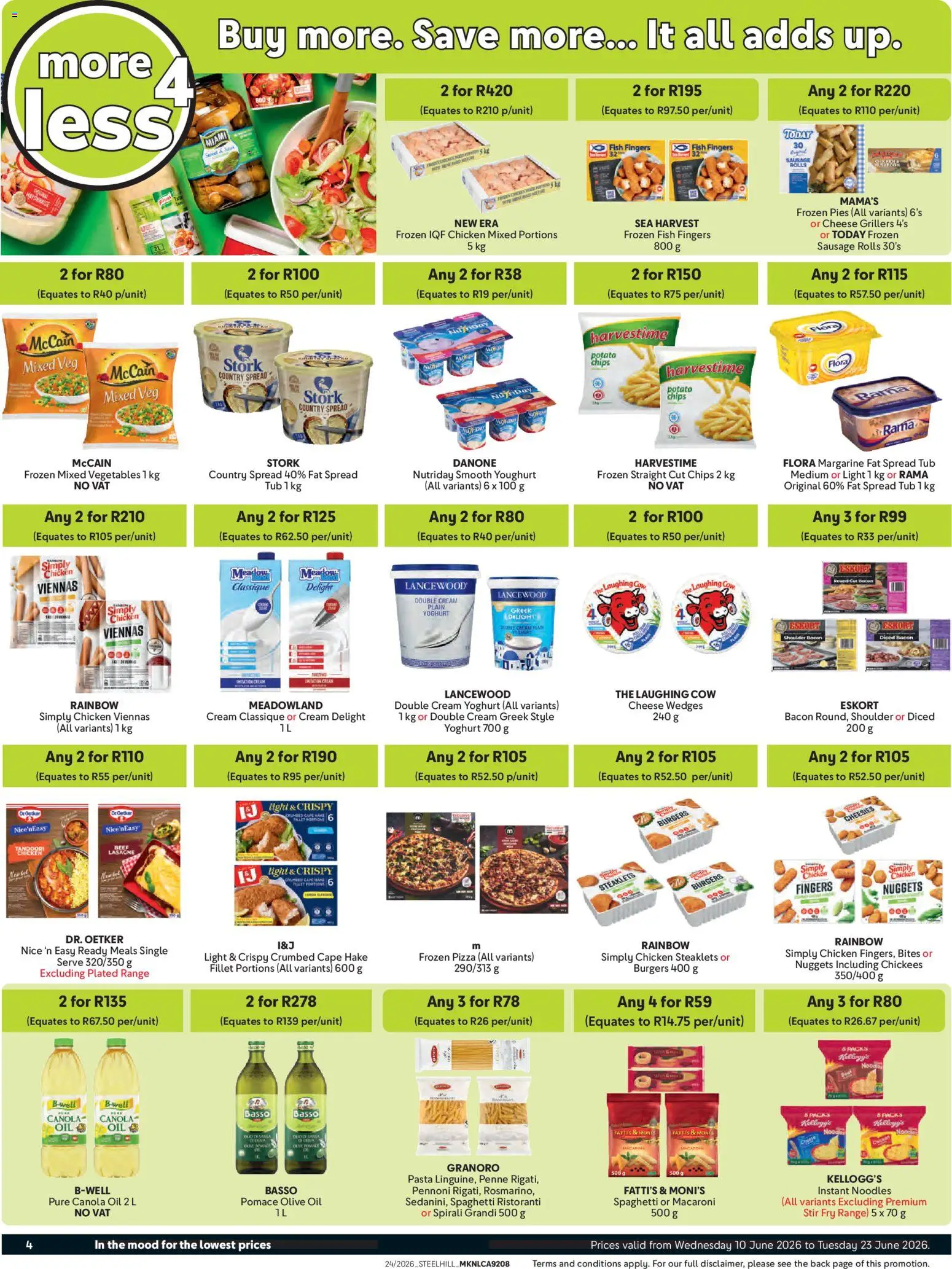 New Makro catalogue – valid from 10.06.2026 | Page: 4 | Products: Pizza, Chicken, Cream, Vegetables