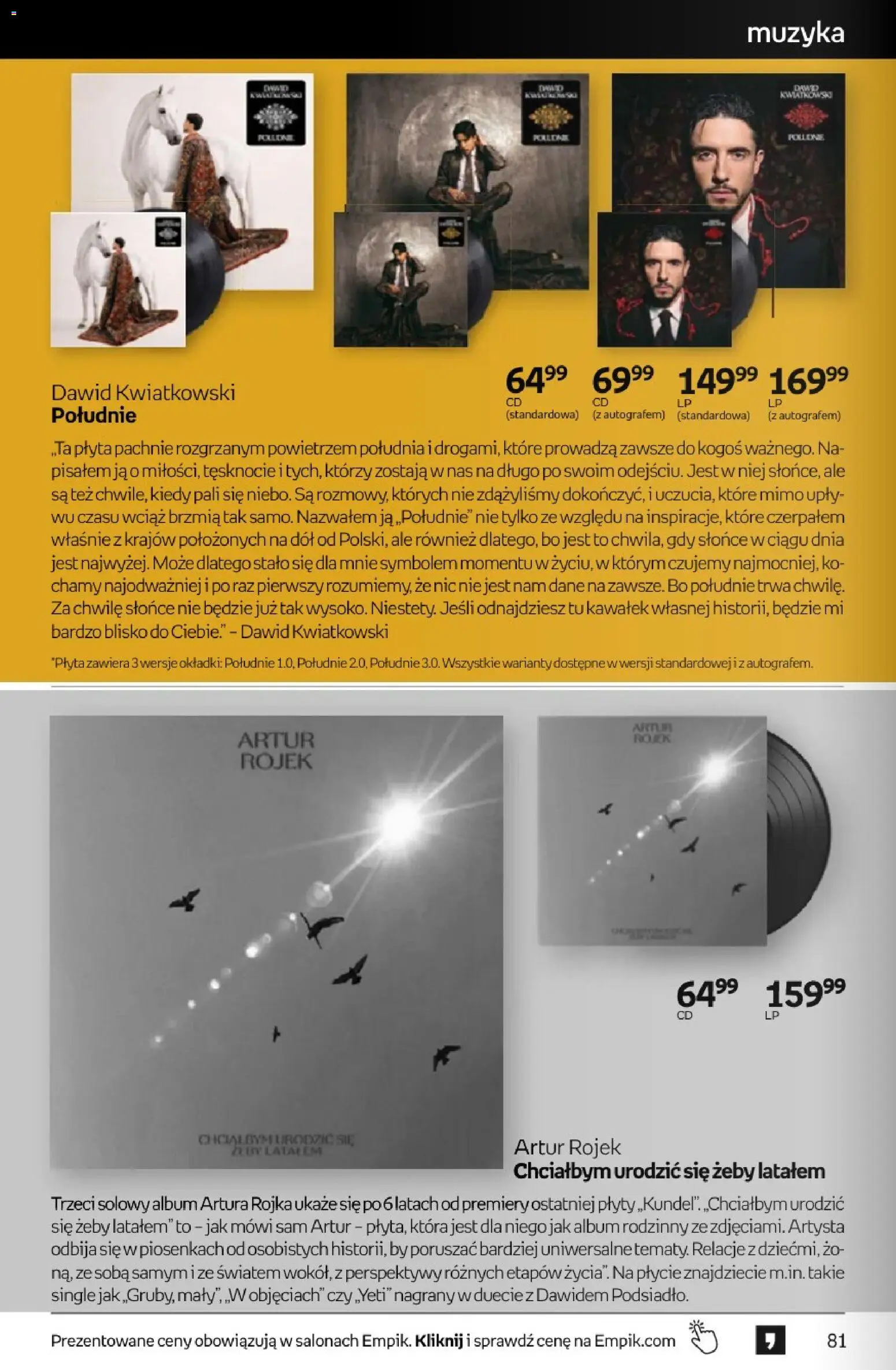 Empik promocje - Tom kultury Muzyka od 14.10.2026 | Strona: 6 | Produkty: Plyty