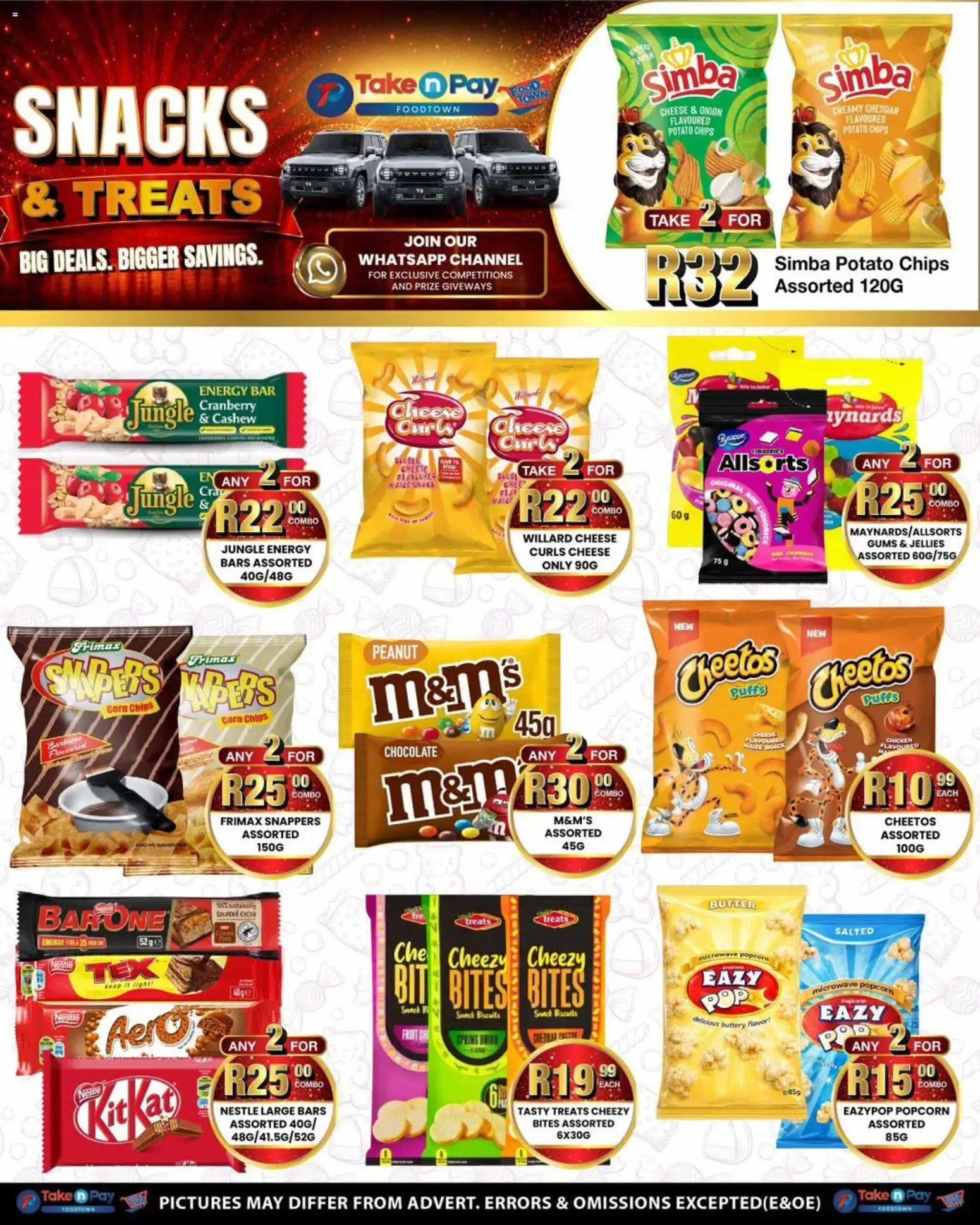 New Take n Pay catalogue – valid from 29/06/2026 | Page: 2 | Products: Butter, Chocolate, Popcorn, Chips