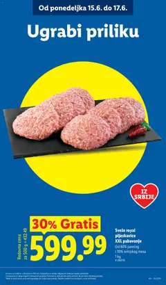 Lidl katalog - pregled Lidl kataloga - važi od 11.06.2026 | Strana: 11 | Proizvode: Pljeskavice, Burger, Pakovanje