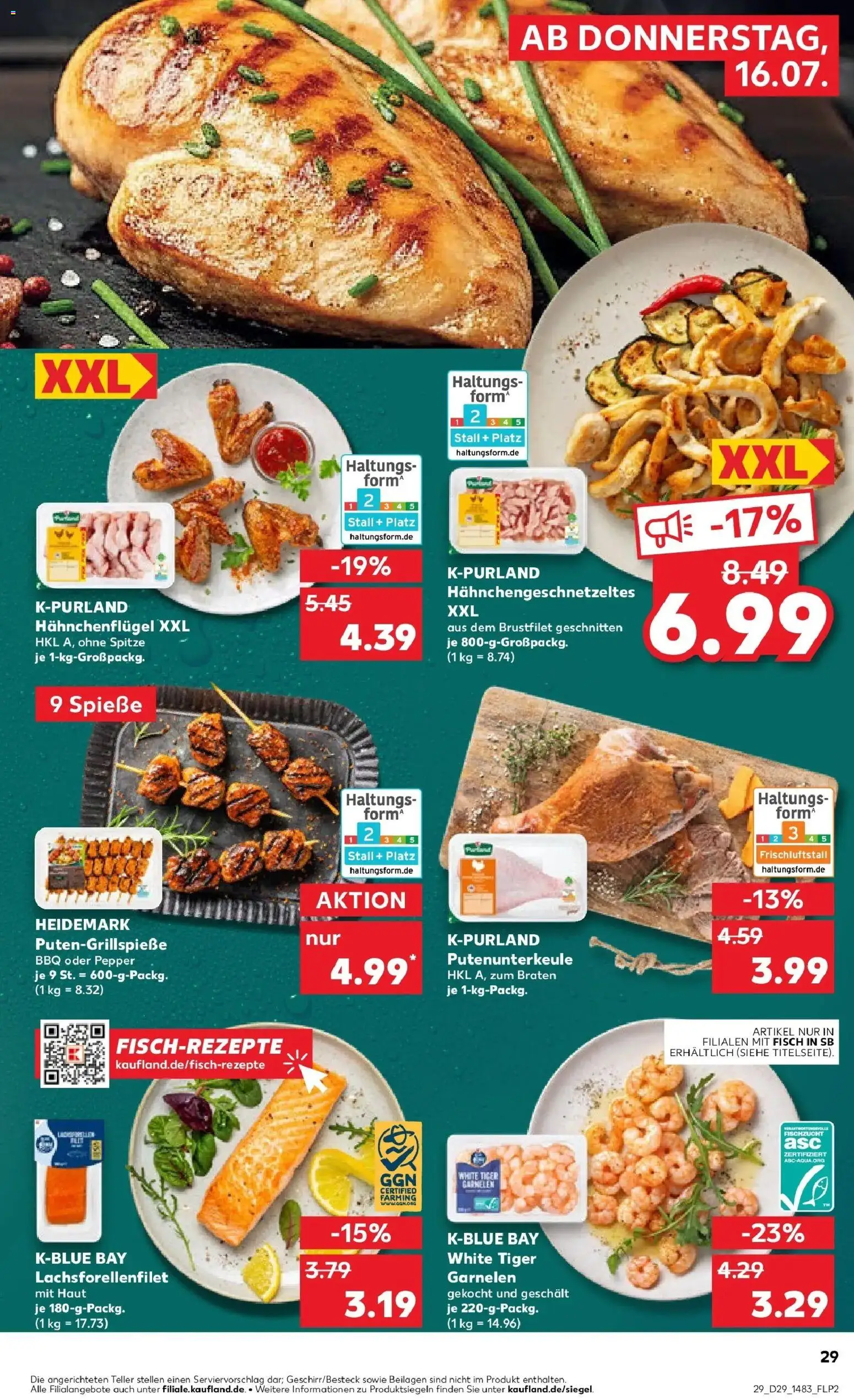 Kaufland Prospekt Frankfurt Am Main – gültig ab 13.07.2026 | Seite: 38 | Produkte: Beilagen, Spieße, Garnelen, Fisch