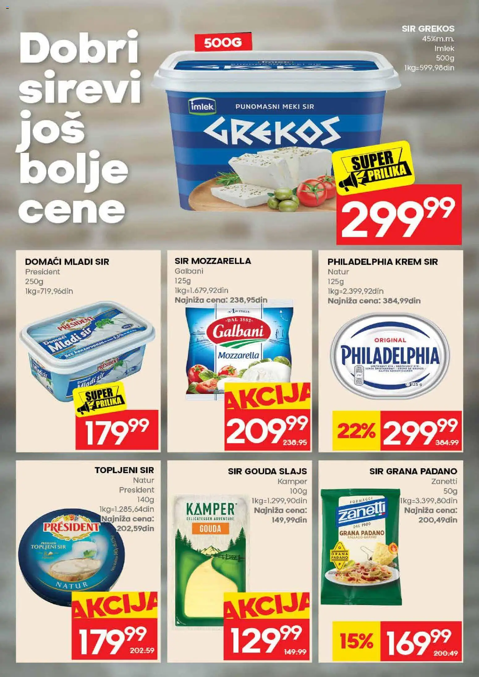 Mercator katalog - važi od 16.07.2026 | Strana: 9 | Proizvode: Mladi sir, Philadelphia, Krem sir, Topljeni sir