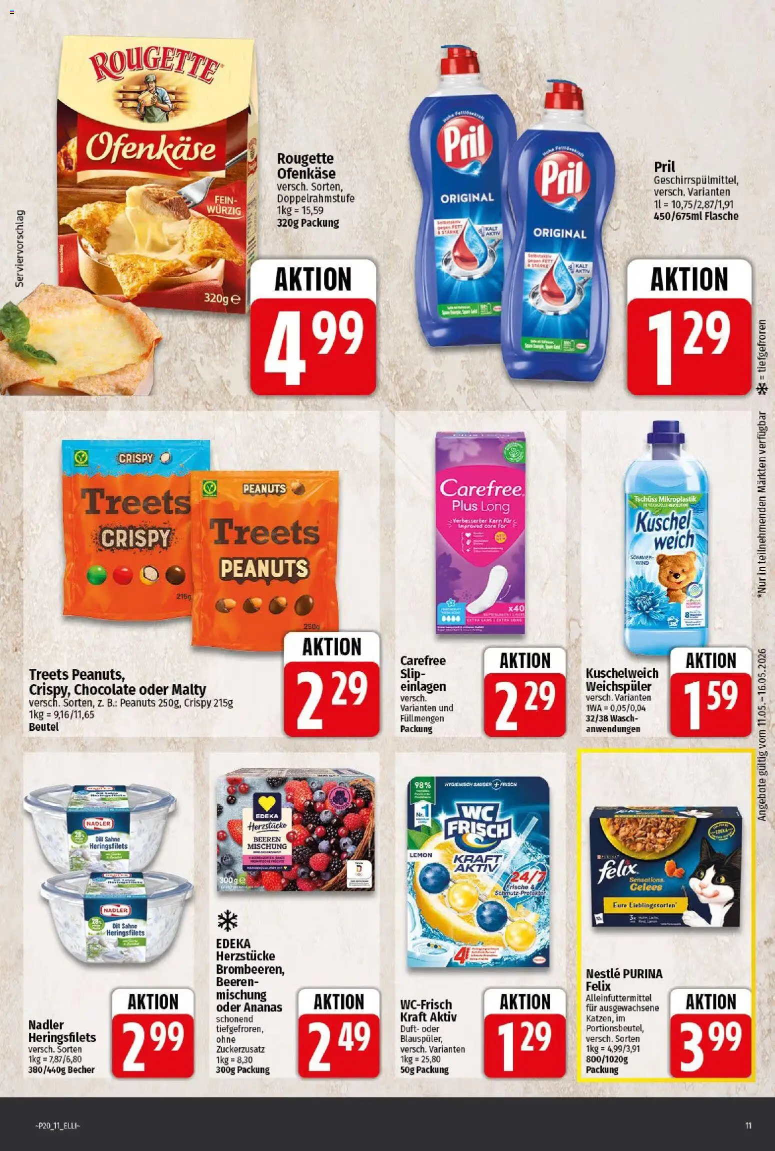 Elli Markt Prospekt Gütersloh – gültig ab 11.05.2026 | Seite: 11 | Produkte: Kuschelweich, Weichspüler, Slip, Dill