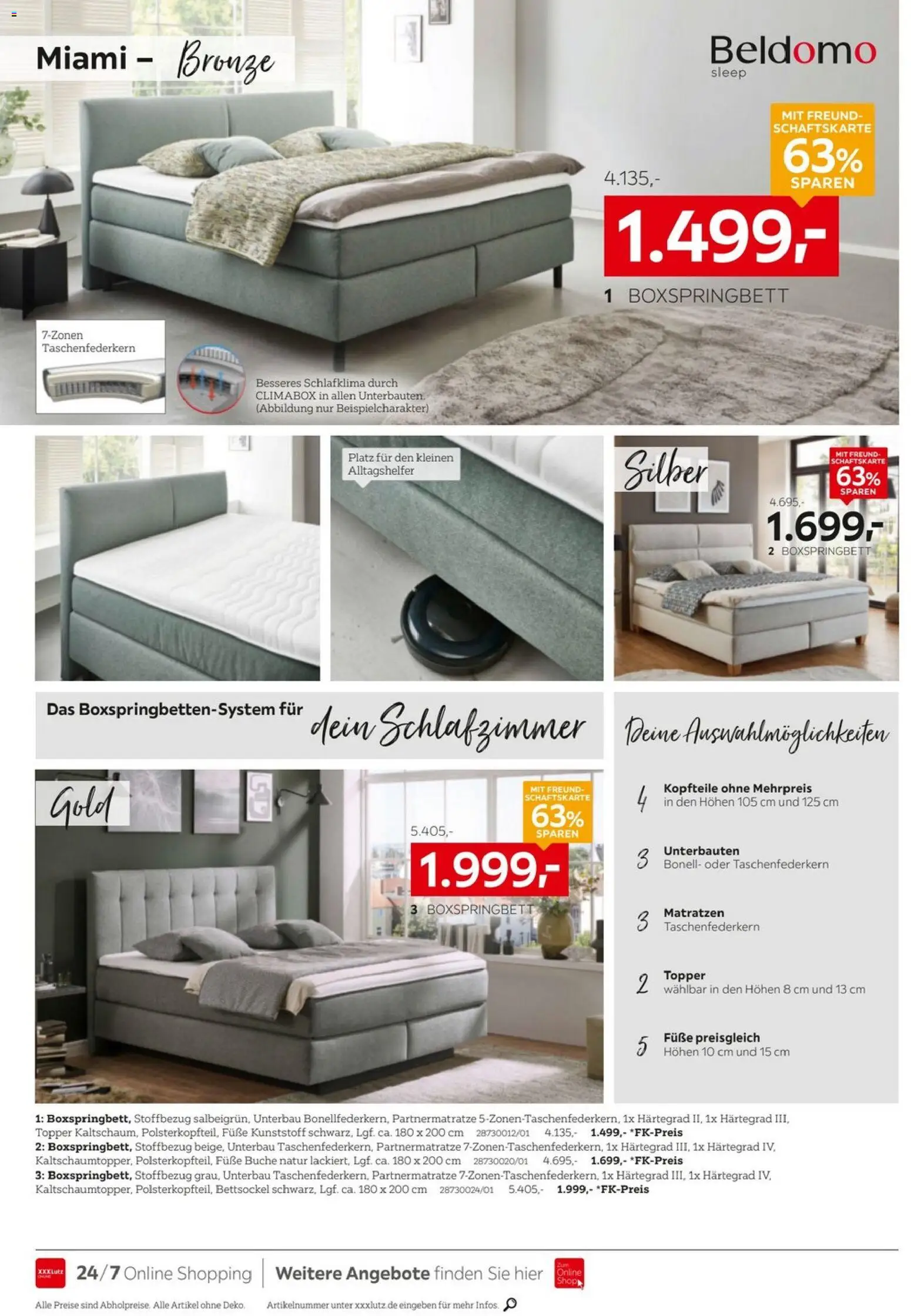 XXXLutz Betten Spezial – gültig ab 13.06.2026 | Seite: 8 | Produkte: Boxspringbett, Topper