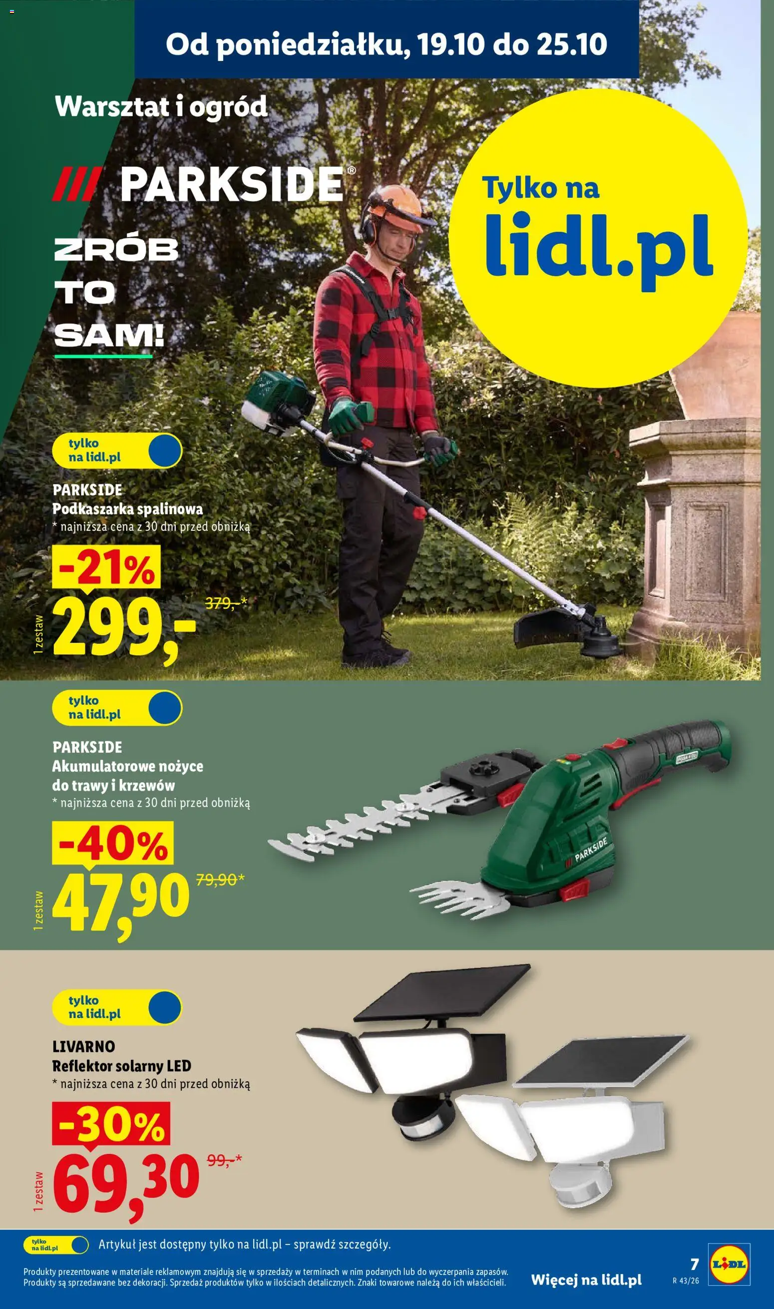 Lidl Polsko katalog od 19.10.2026 | Strana: 7 | Produkty: Parkside, Reflektor, LED