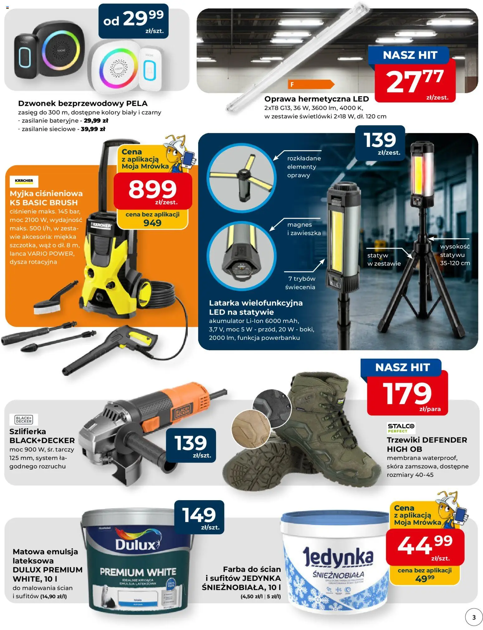Mrówka gazetka - Radomsko od 10.09.2026 | Strona: 3 | Produkty: Myjka ciśnieniowa, Szlifierka