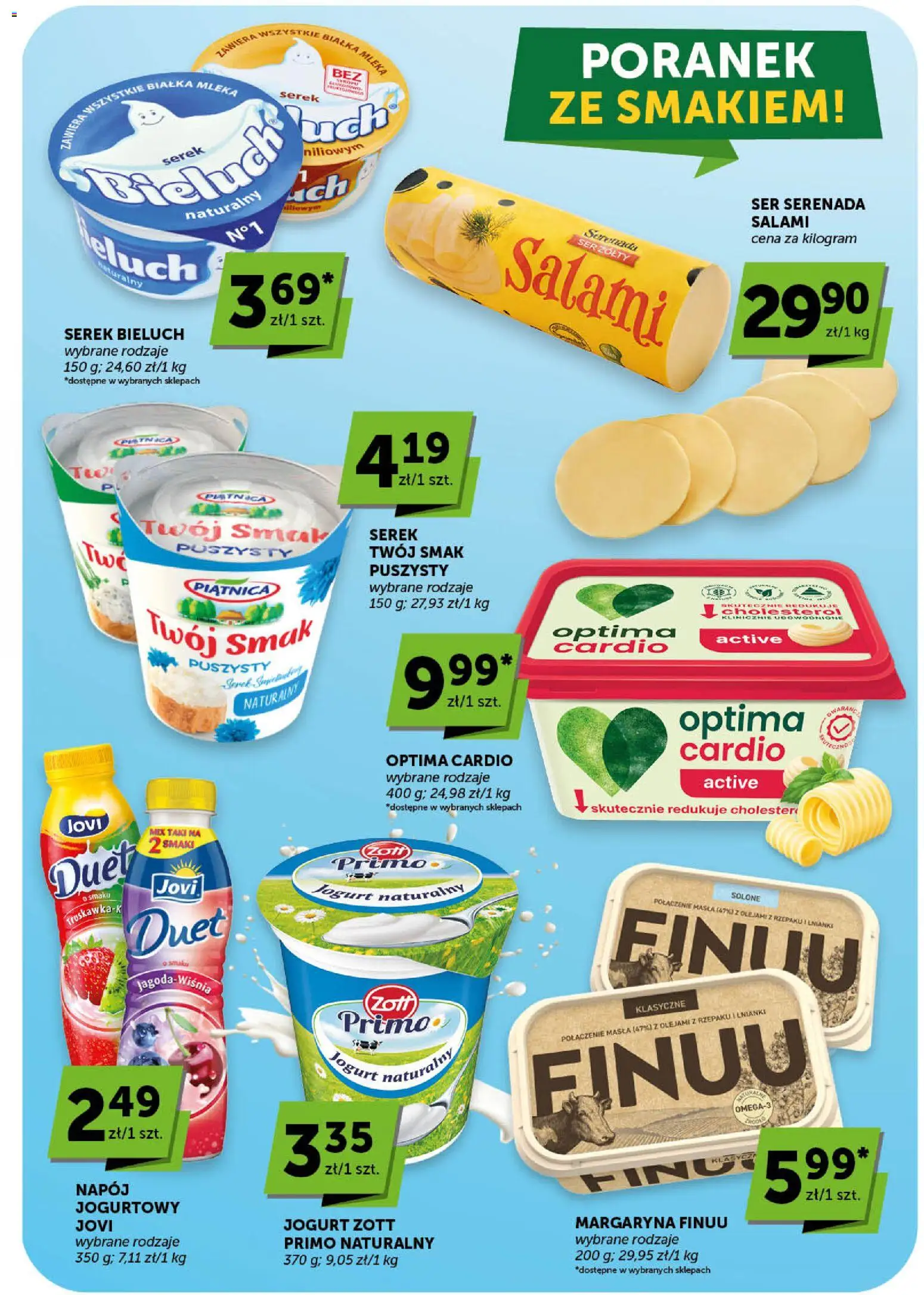 Groszek gazetka od 12.03.2026 | Strona: 24 | Produkty: Serek Twój Smak, Optima cardio, Margaryna, Ser