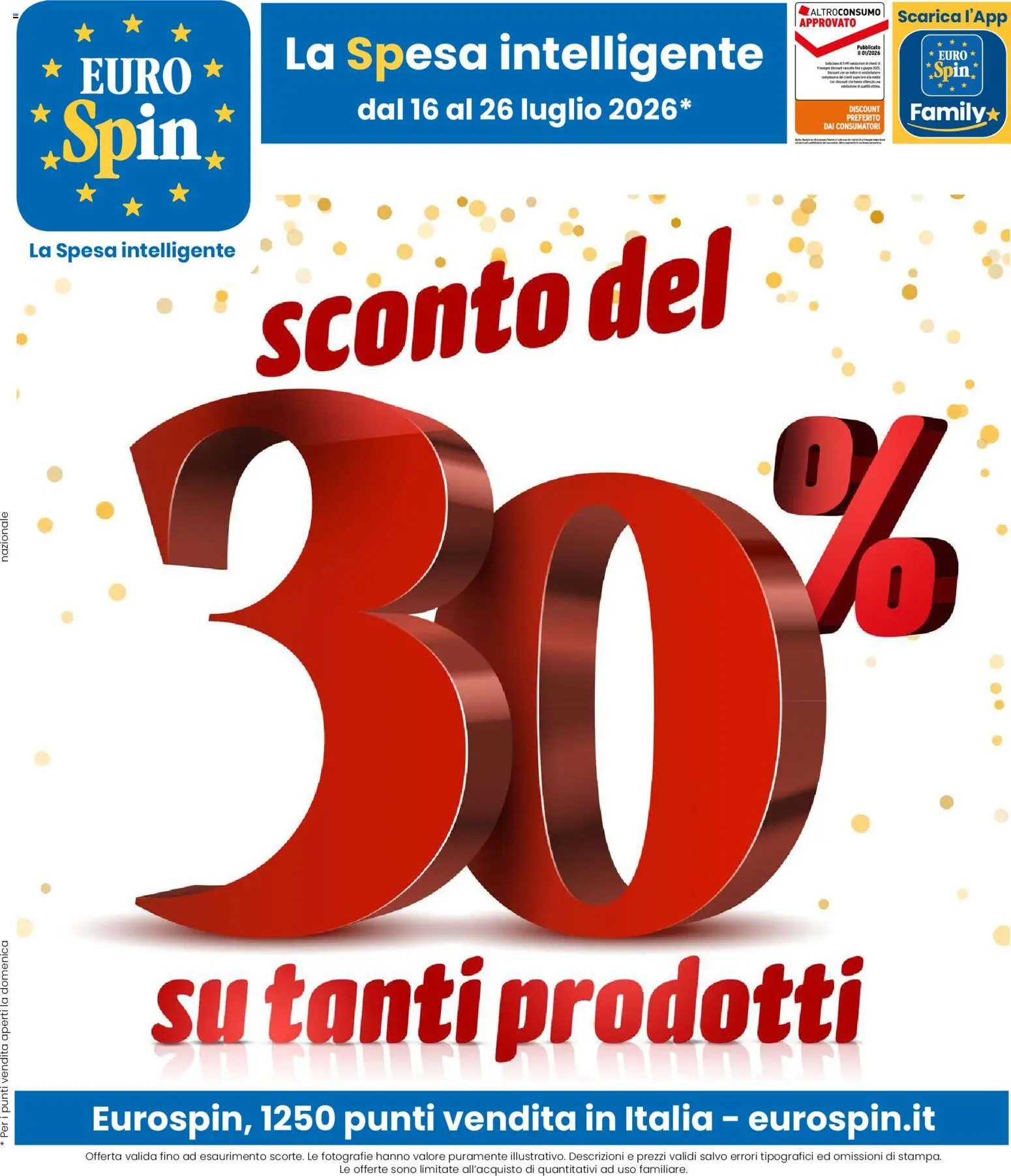 Volantino Eurospin del 16/07/2026 | Pagina: 1 | Prodotti: Tè, Stampa