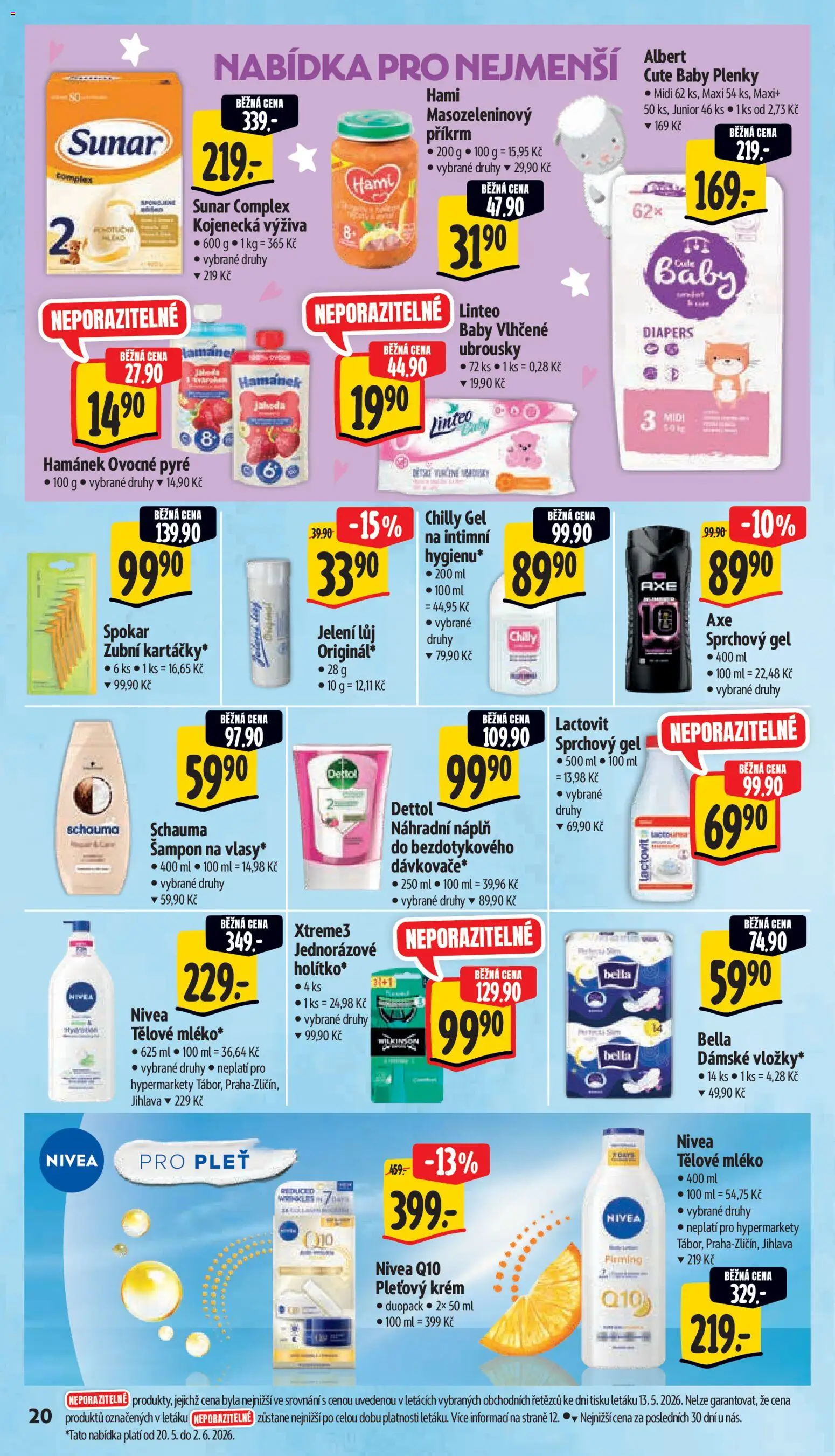 Albert leták - Hypermarket od 20.05.2026 | Strana: 26 | Produkty: Krém, Dettol, Hamánek, Lactovit