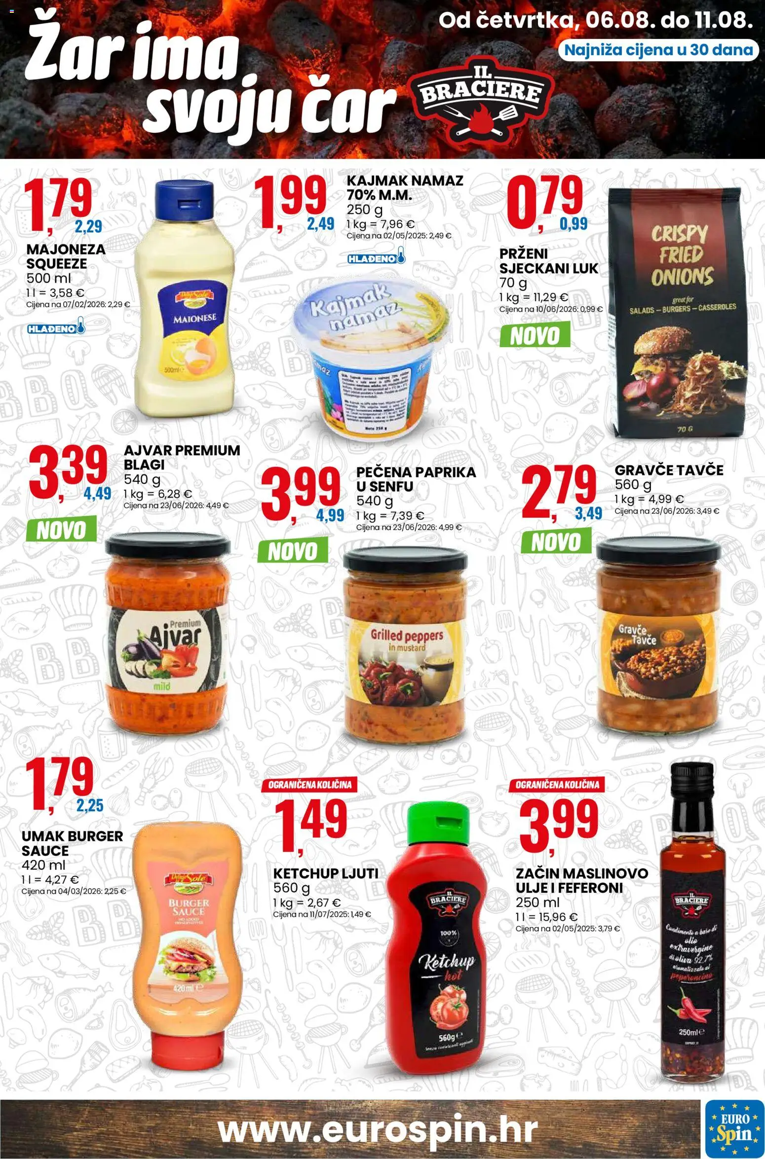 Eurospin katalog | vrijedi od 06.08.2026 | Stranica: 19 | Proizvodi: Ulje, Maslinovo ulje, Ajvar, Kajmak