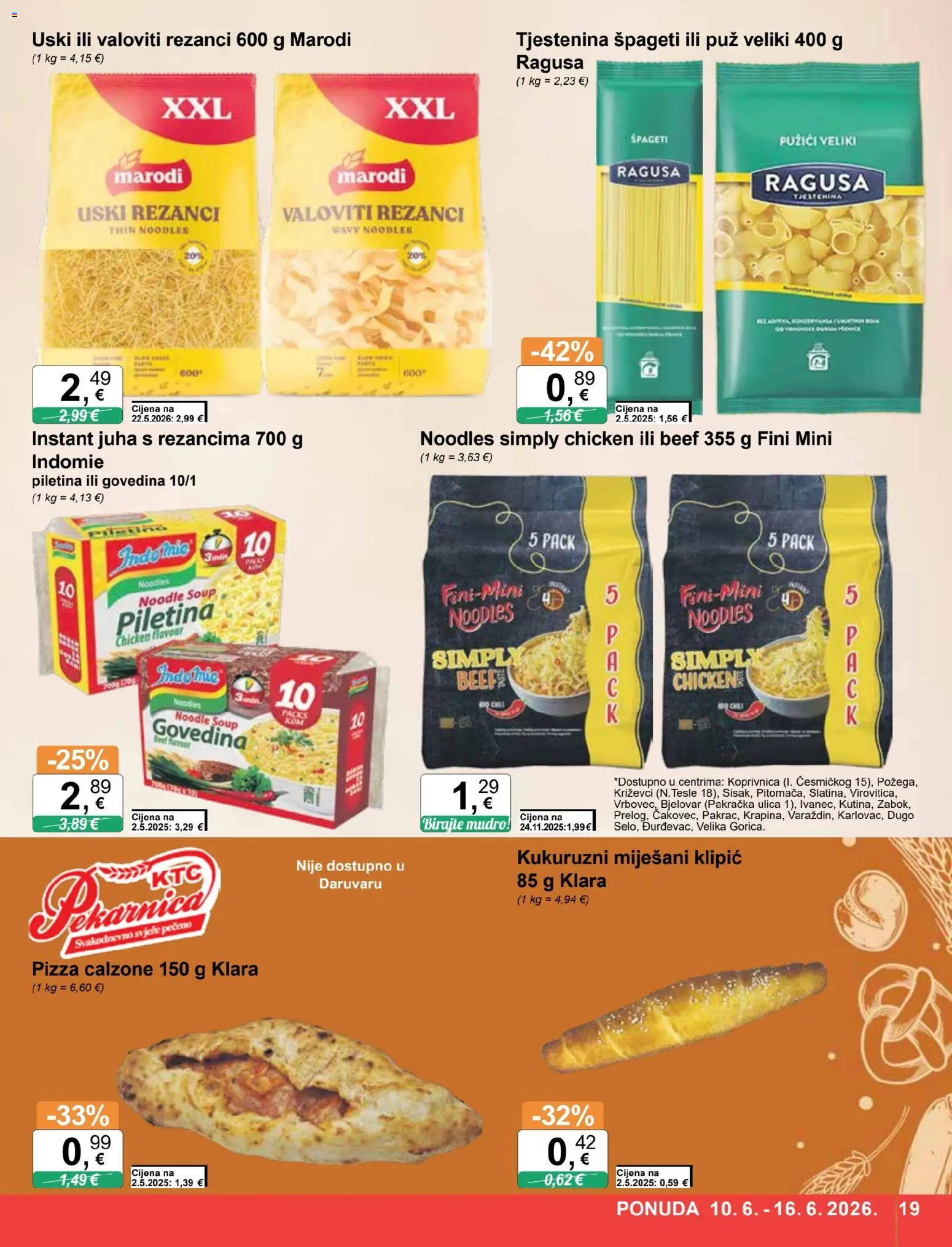 KTC katalog | vrijedi od 10.06.2026 | Stranica: 19 | Proizvodi: Pizza, Govedina, Juha, Noodle