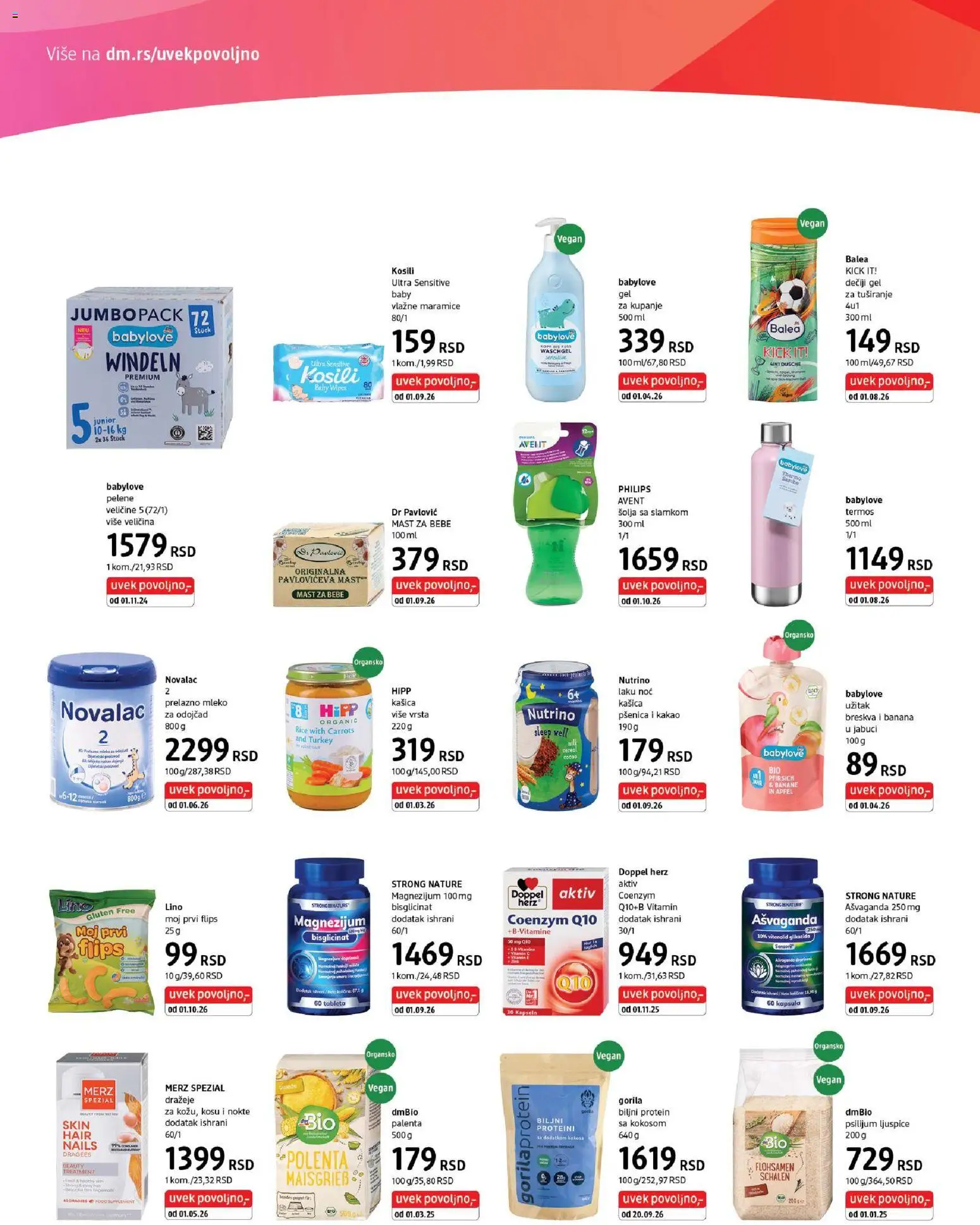 DM Drogerie katalog - važi od 16.10.2026 | Strana: 6 | Proizvode: Maramice, Protein, Termos, Banane