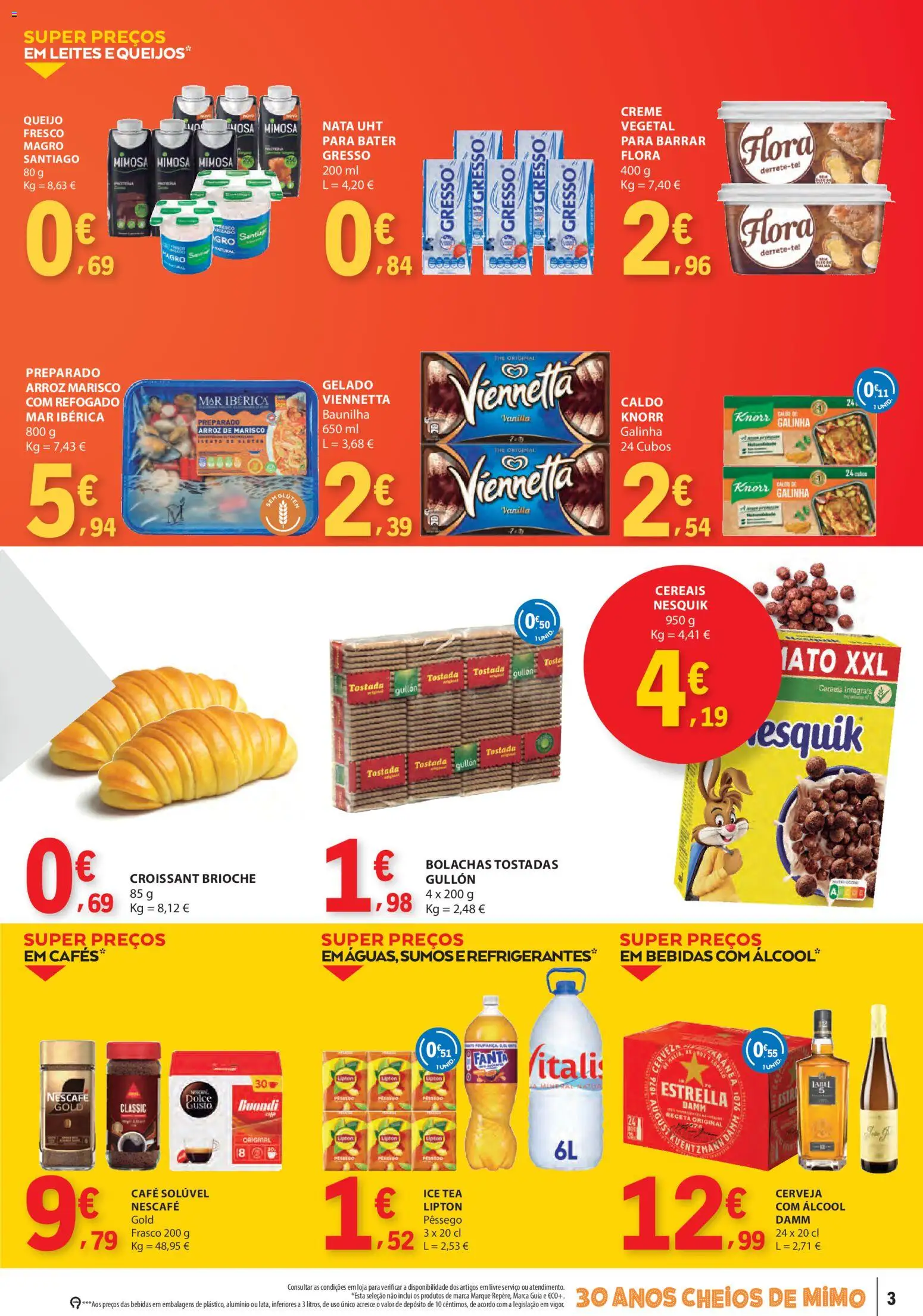 E.Leclerc Catálogo Fim de Semana │ válido de 28/08/2026 | Página: 3 | Produtos: Fanta, Queijo creme, Bebidas, Nata