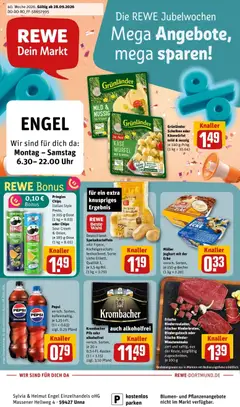Rewe Prospekt Unna ab 28.09.2026 gültig | Seite: 1 | Produkte: Rindergulasch, Joghurt, Grunlander, Zucker