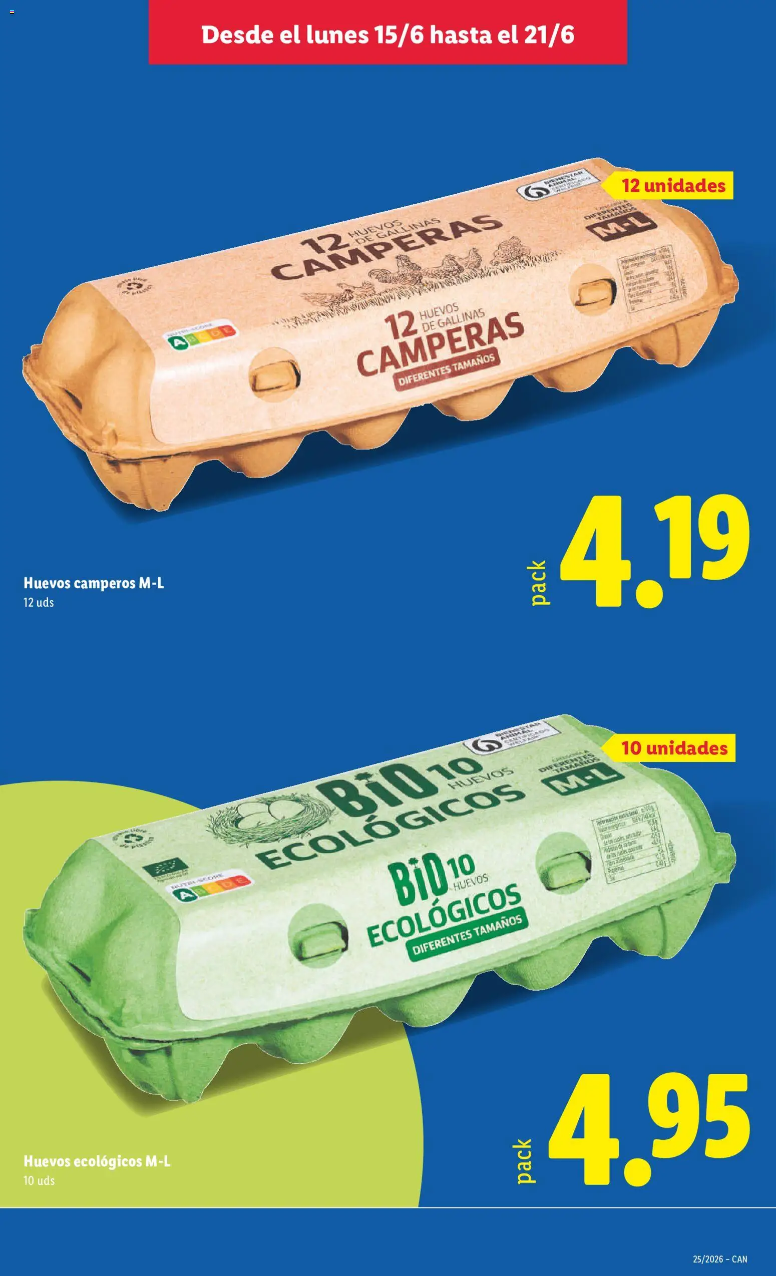 Lidl folleto Canarias │ válido desde el 15.06.2026 | Página: 19 | Productos: Huevos